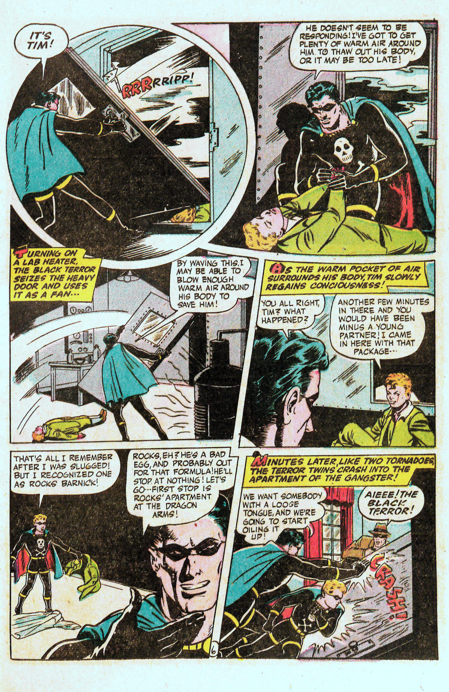 Black Terror, page 33. Black Terror. Public domain in the United States. Intended scans: Digital Comic Museum and Comic Book Plus. https://digitalcomicmuseum.com/