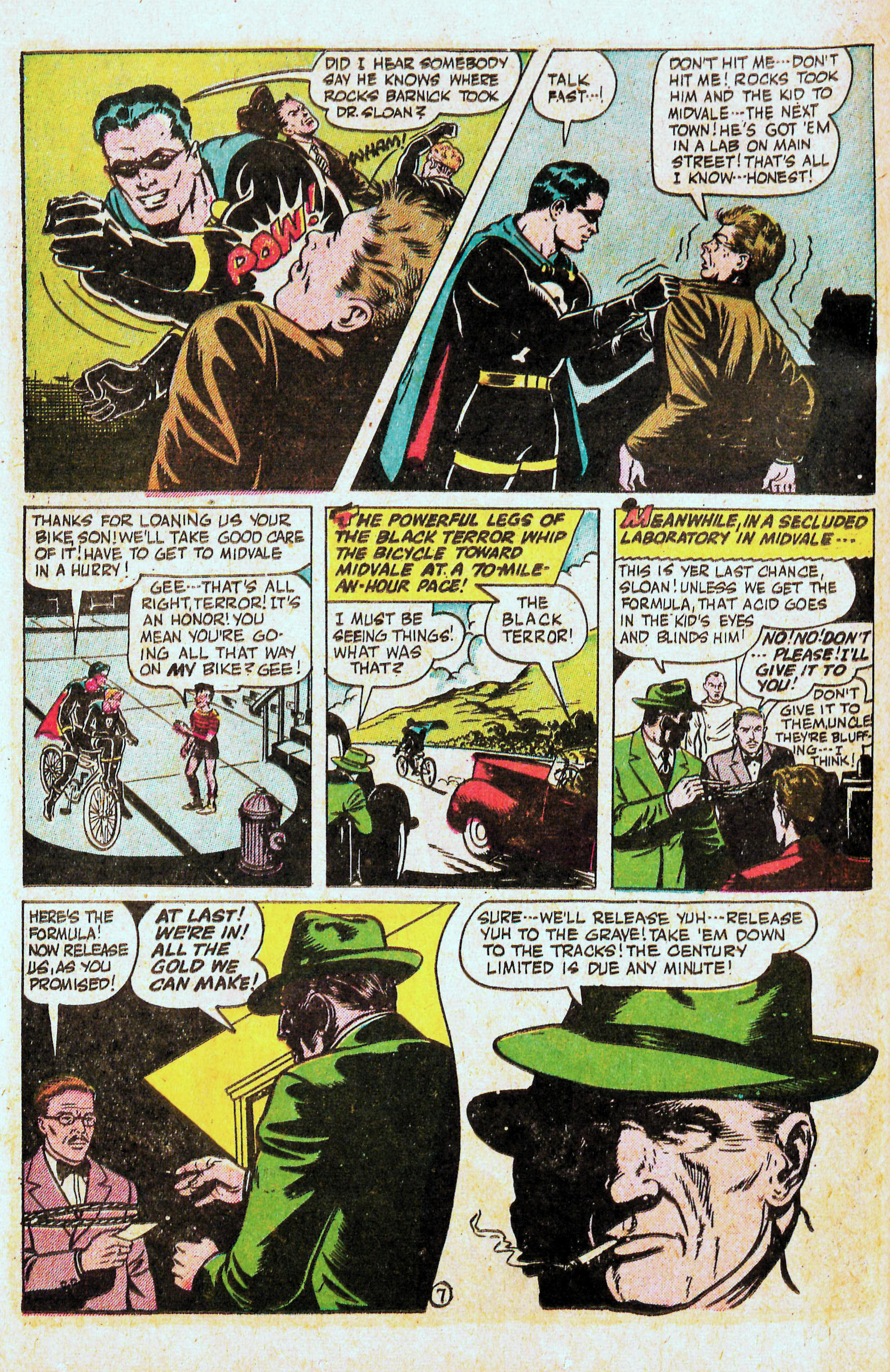 Black Terror, page 34. Black Terror. Public domain in the United States. Intended scans: Digital Comic Museum and Comic Book Plus. https://digitalcomicmuseum.com/