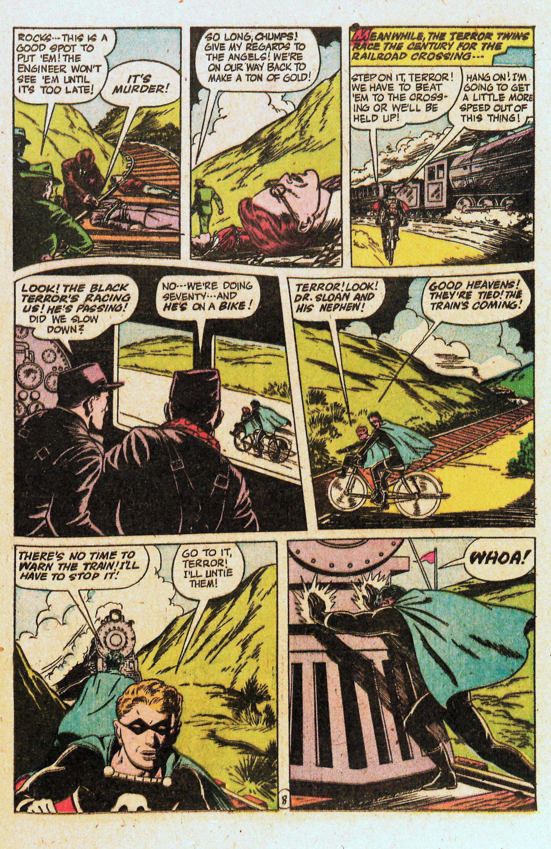 Black Terror, page 35. Black Terror. Public domain in the United States. Intended scans: Digital Comic Museum and Comic Book Plus. https://digitalcomicmuseum.com/