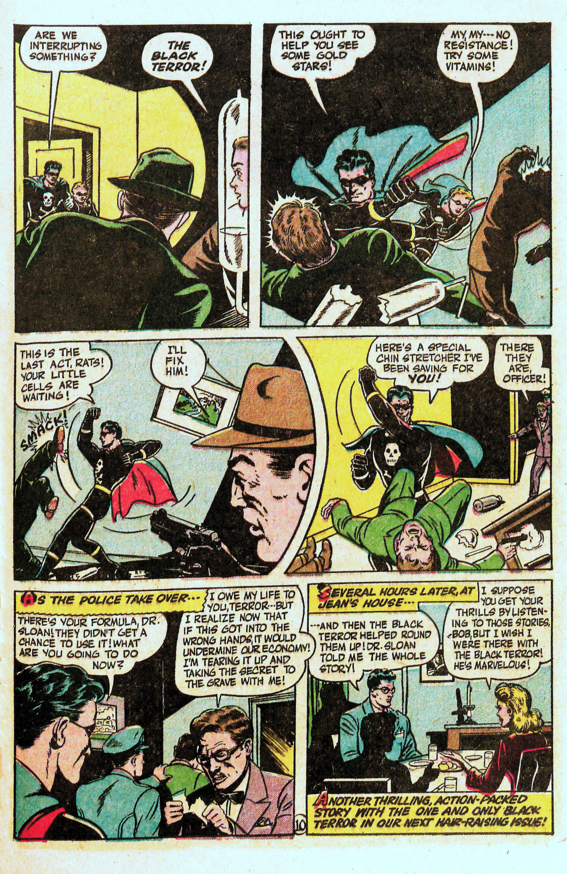Black Terror, page 37. Black Terror. Public domain in the United States. Intended scans: Digital Comic Museum and Comic Book Plus. https://digitalcomicmuseum.com/
