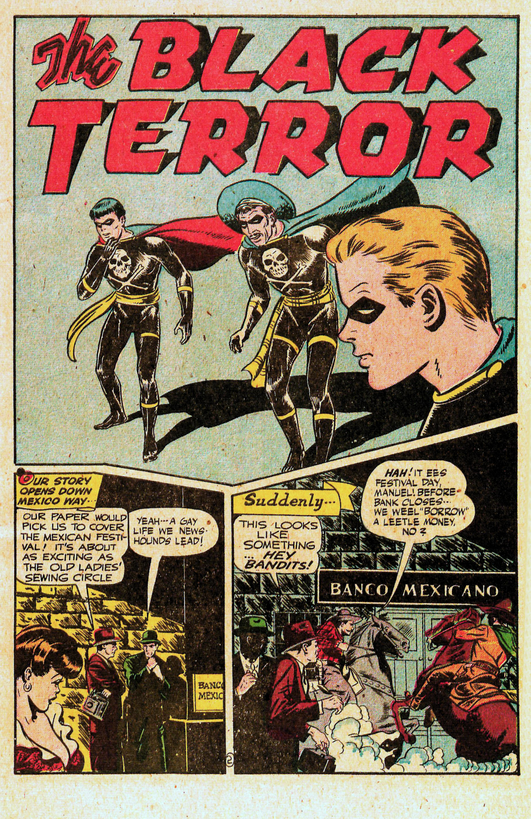 Black Terror, page 5. Black Terror. Public domain in the United States. Intended scans: Digital Comic Museum and Comic Book Plus. https://digitalcomicmuseum.com/