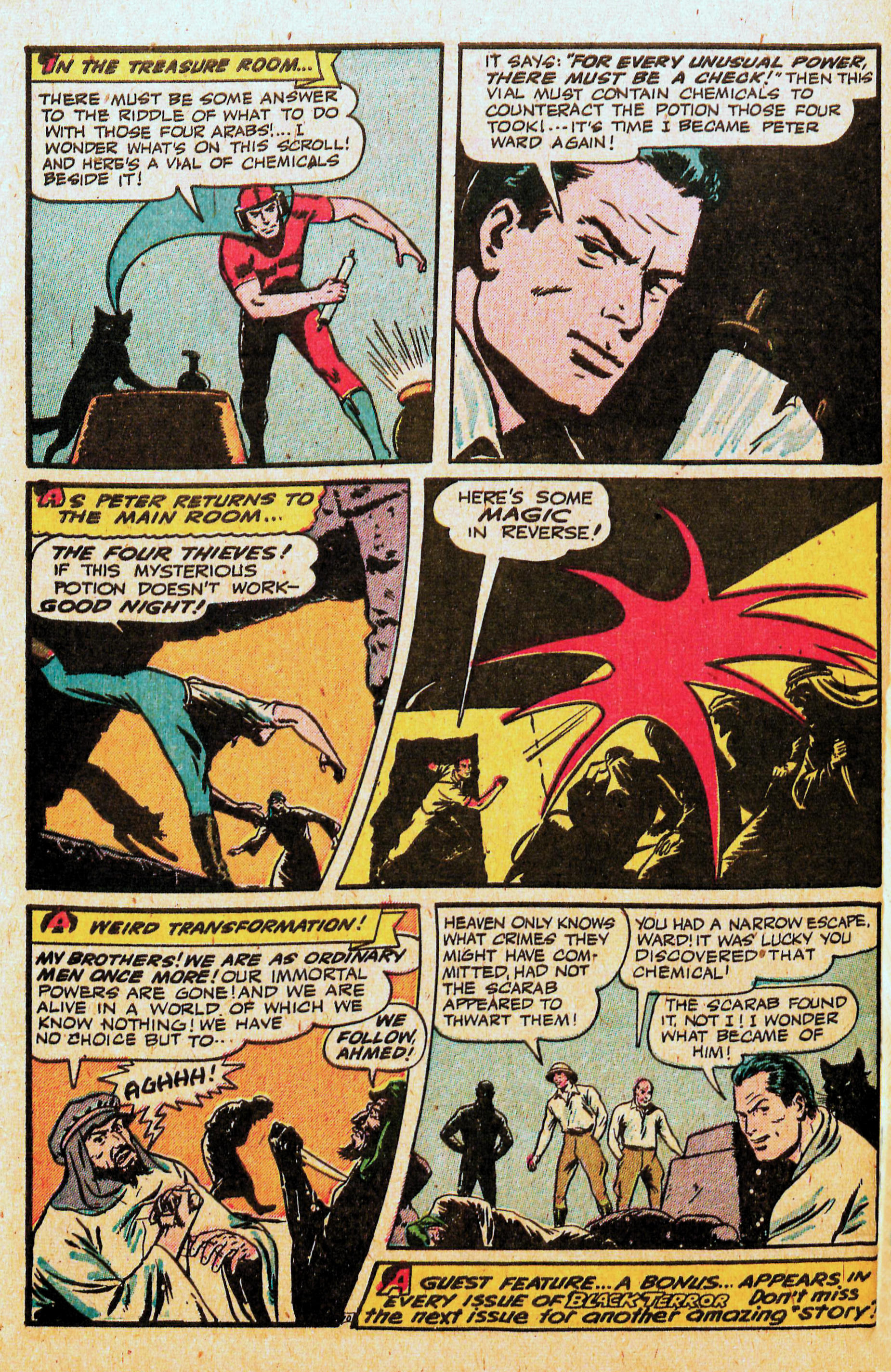 Black Terror, page 48. Black Terror. Public domain in the United States. Intended scans: Digital Comic Museum and Comic Book Plus. https://digitalcomicmuseum.com/