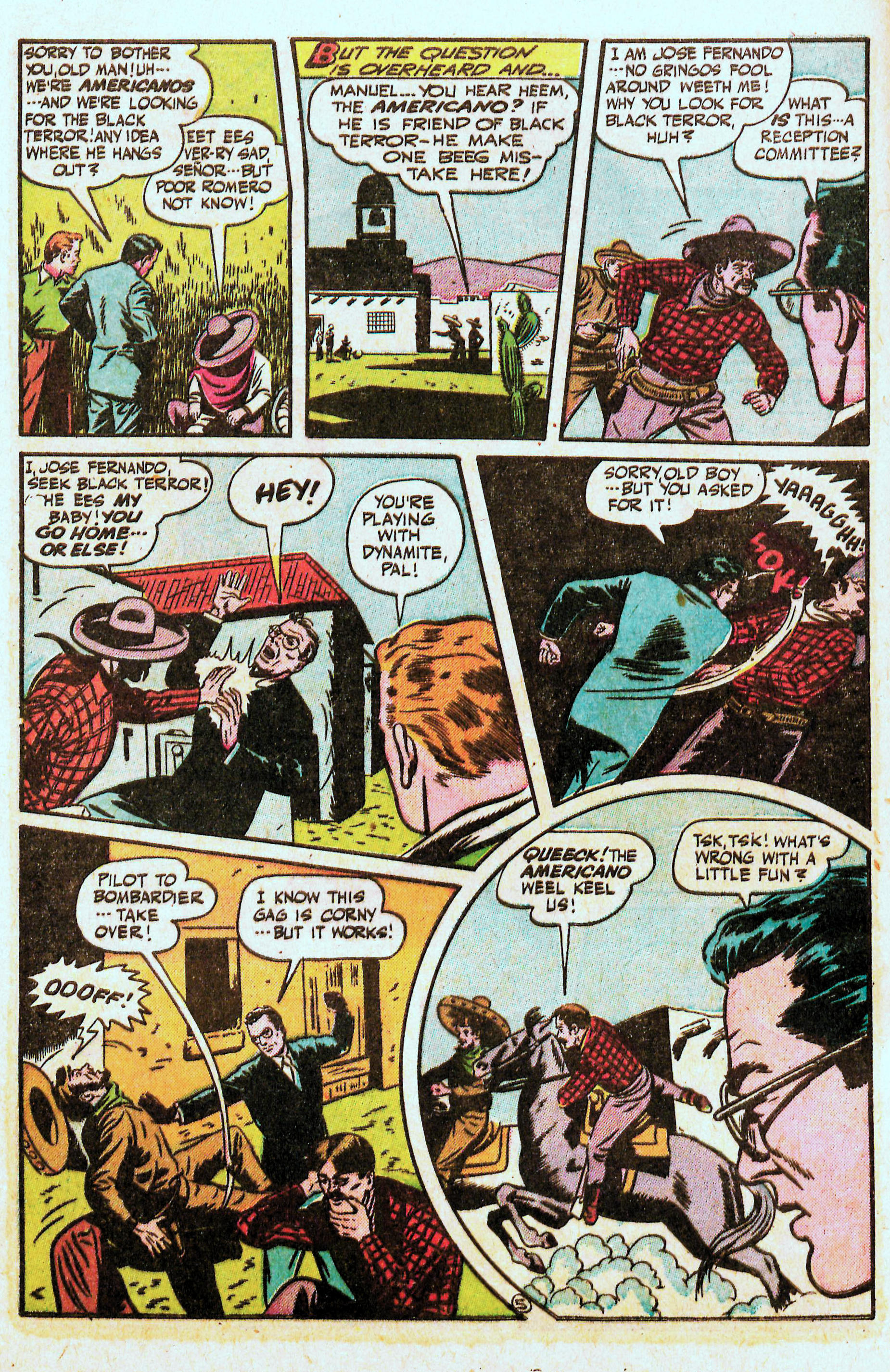 Black Terror, page 8. Black Terror. Public domain in the United States. Intended scans: Digital Comic Museum and Comic Book Plus. https://digitalcomicmuseum.com/