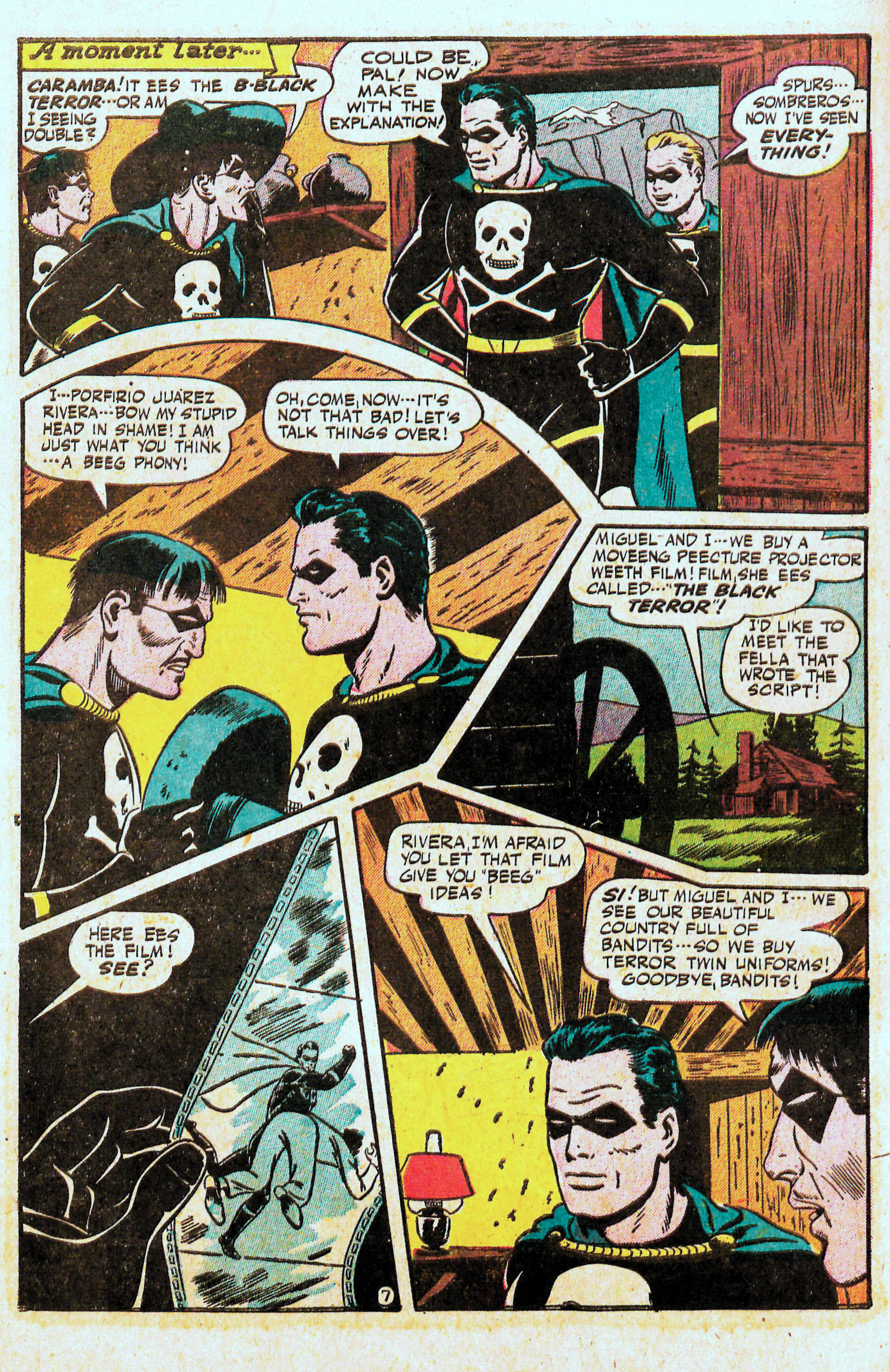 Black Terror, page 10. Black Terror. Public domain in the United States. Intended scans: Digital Comic Museum and Comic Book Plus. https://digitalcomicmuseum.com/