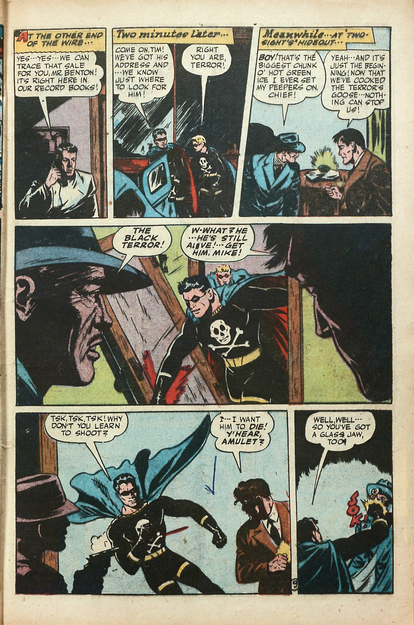 Black Terror, page 11. Black Terror. Public domain in the United States. Intended scans: Digital Comic Museum and Comic Book Plus. https://digitalcomicmuseum.com/