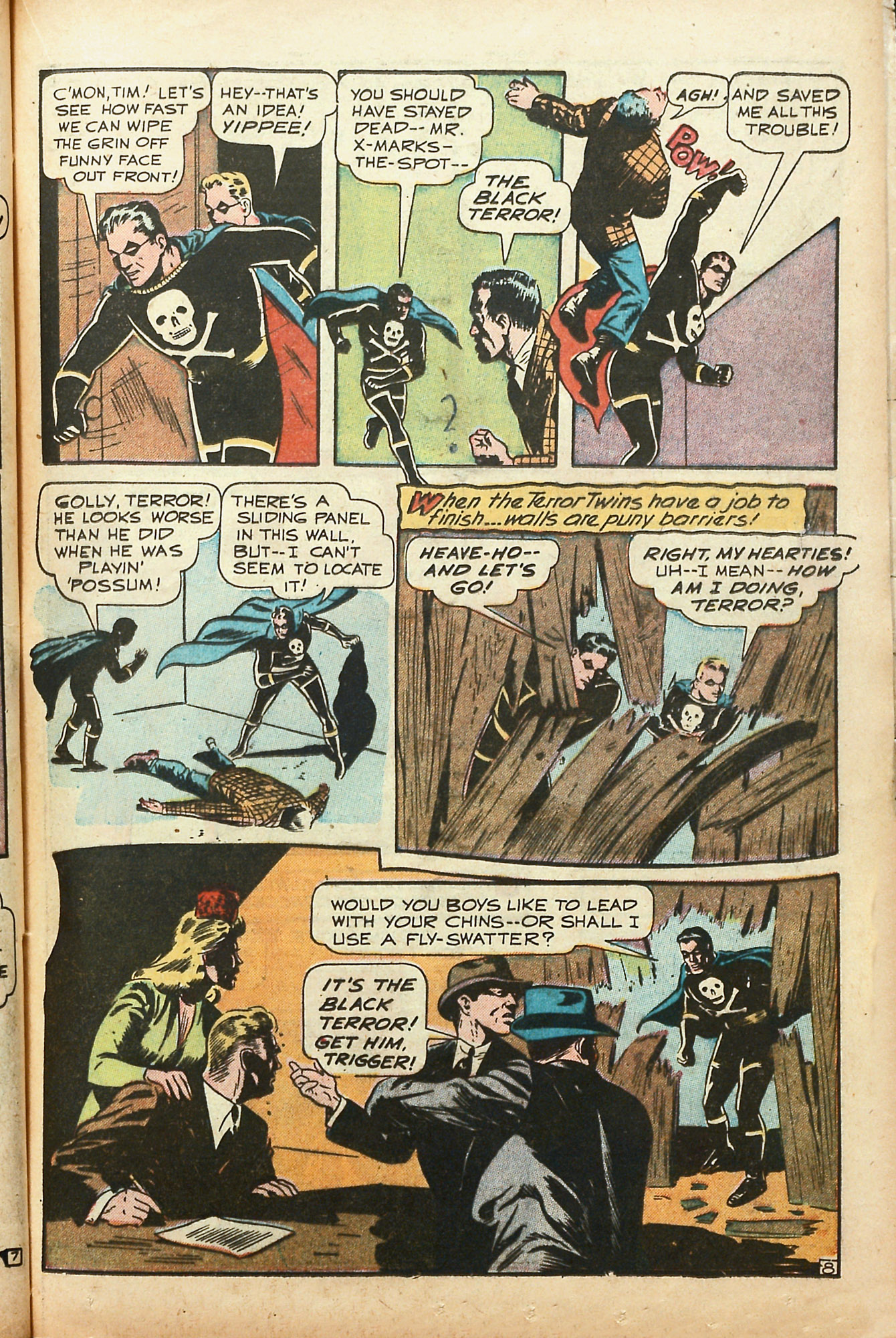Black Terror, page 33. Black Terror. Public domain in the United States. Intended scans: Digital Comic Museum and Comic Book Plus. https://digitalcomicmuseum.com/