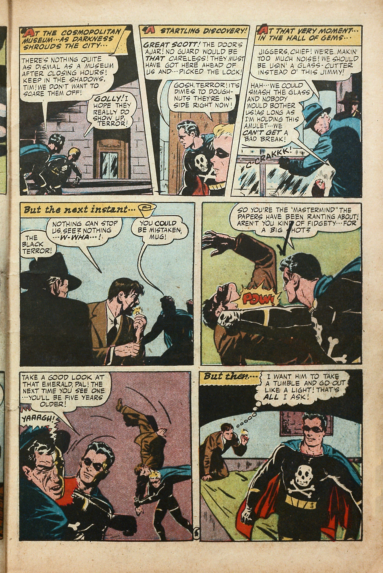 Black Terror, page 7. Black Terror. Public domain in the United States. Intended scans: Digital Comic Museum and Comic Book Plus. https://digitalcomicmuseum.com/