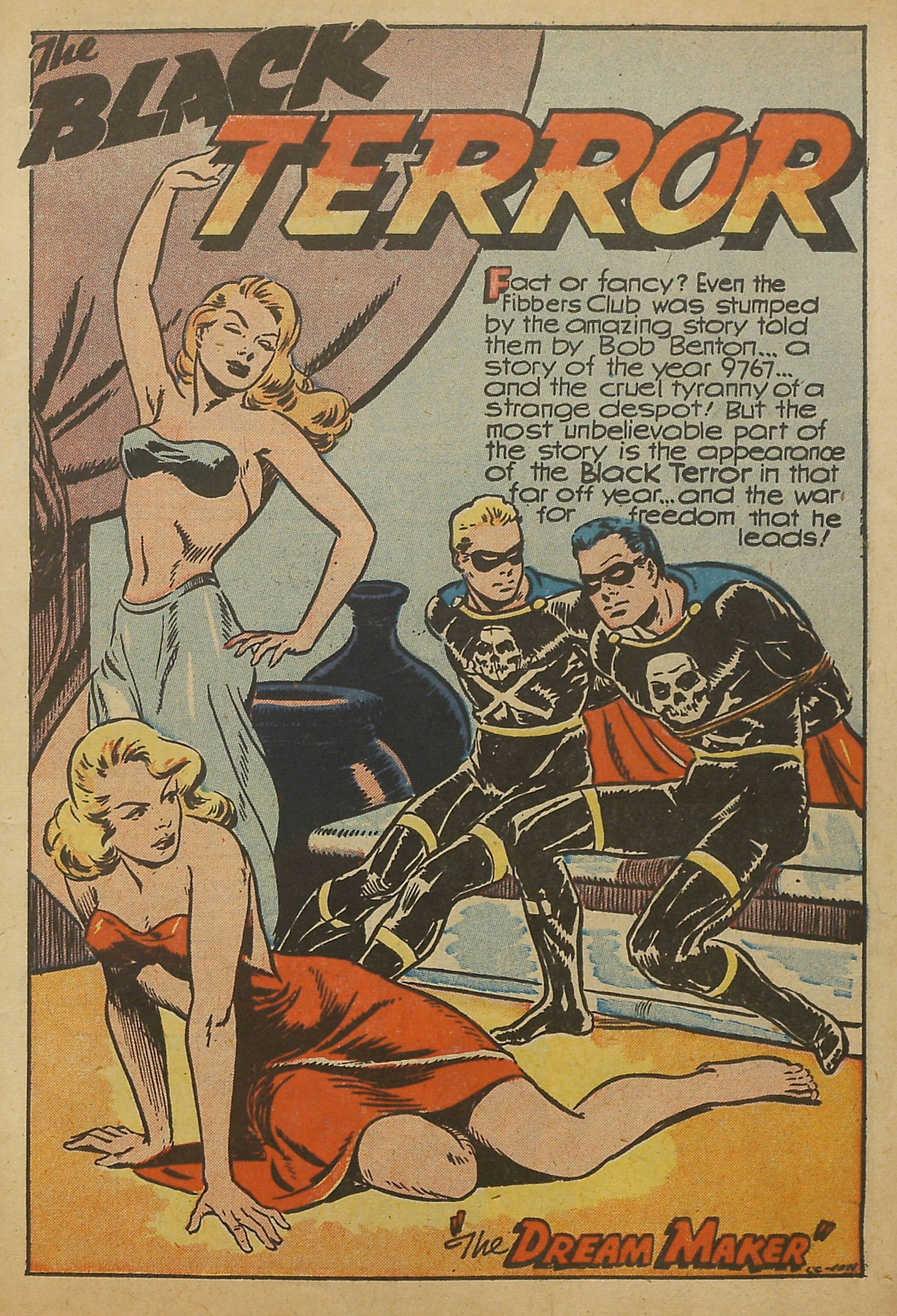 Black Terror, page 3. Black Terror. Public domain in the United States. Intended scans: Digital Comic Museum and Comic Book Plus. https://digitalcomicmuseum.com/