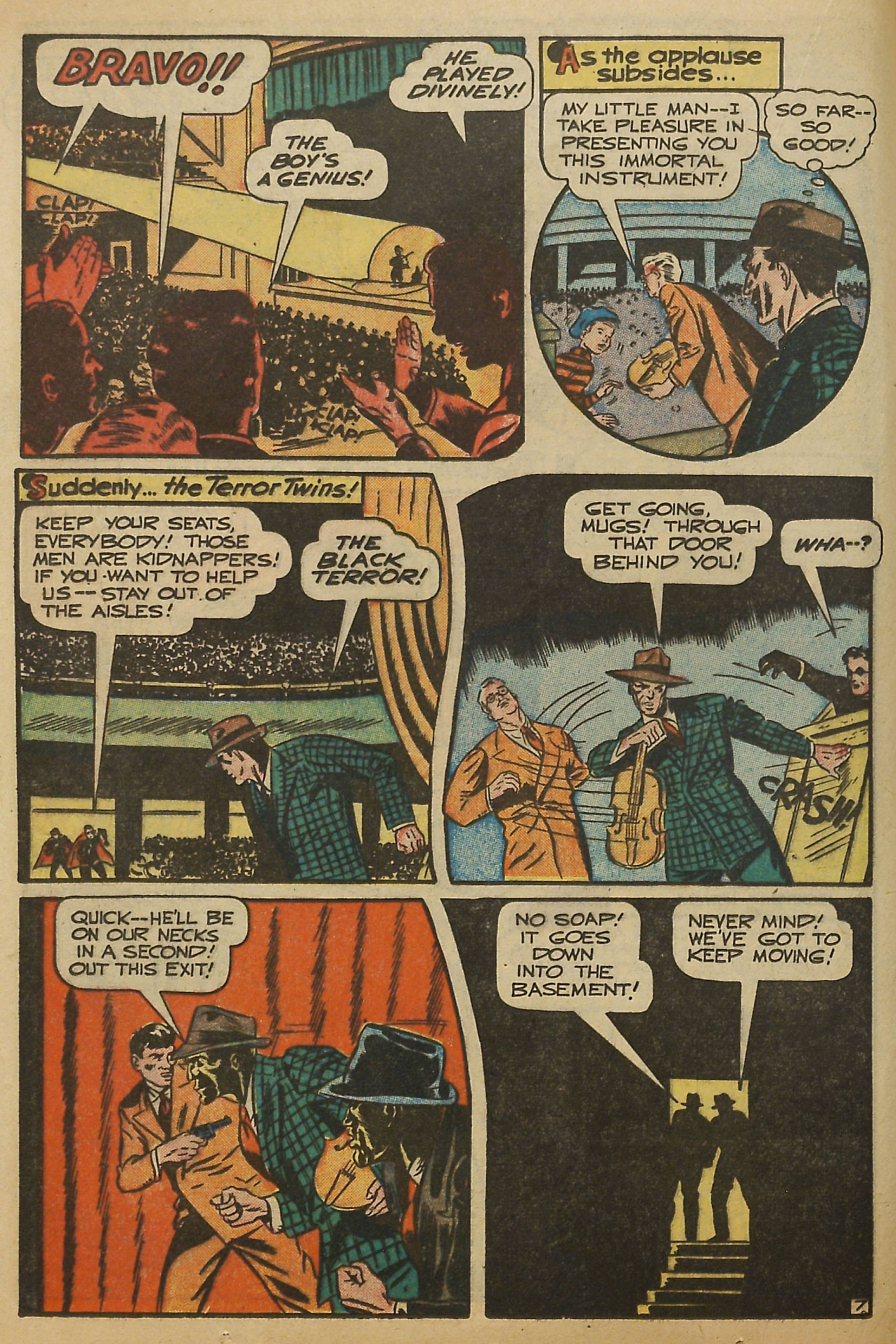 Black Terror, page 21. Black Terror. Public domain in the United States. Intended scans: Digital Comic Museum and Comic Book Plus. https://digitalcomicmuseum.com/