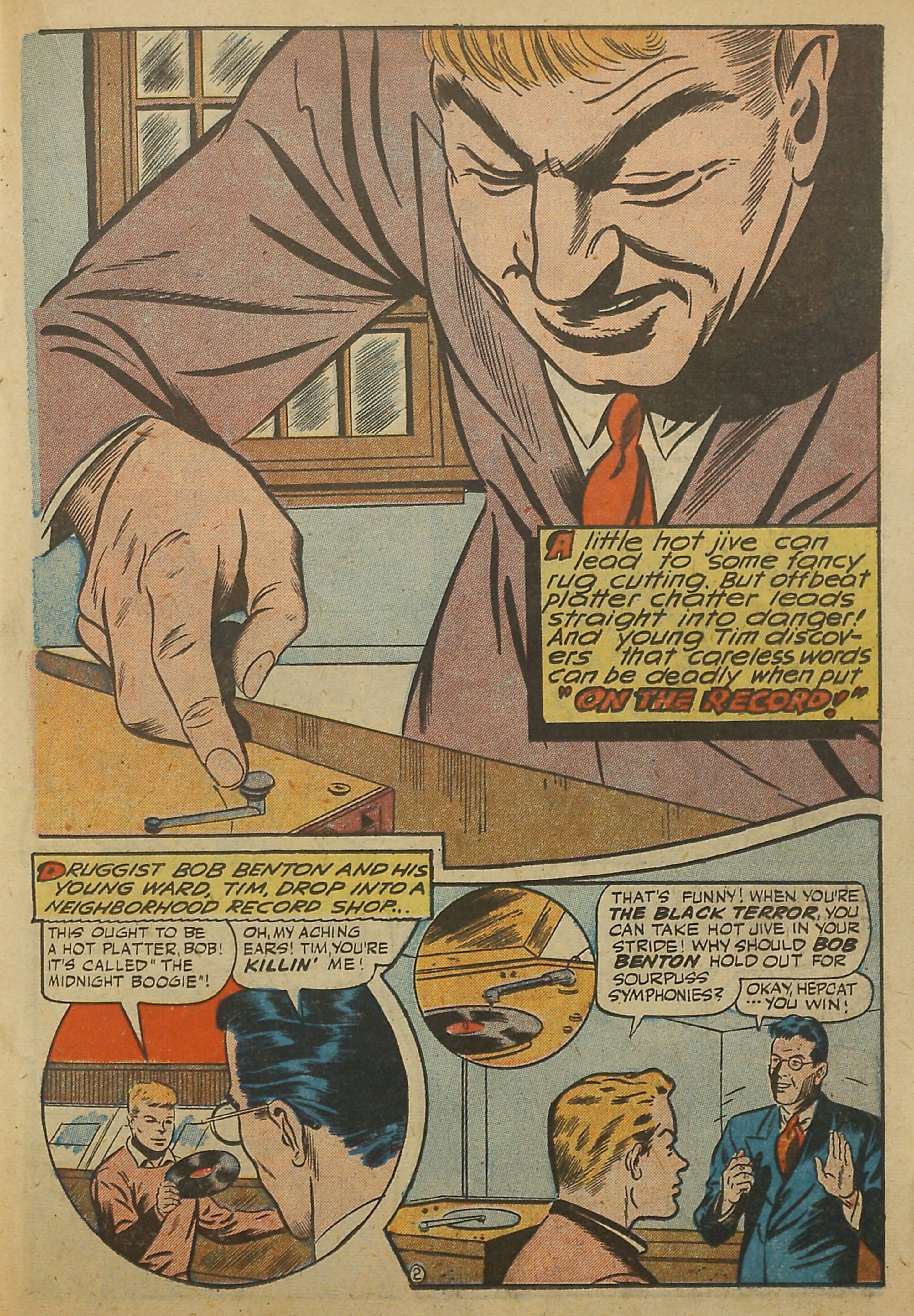 Black Terror, page 28. Black Terror. Public domain in the United States. Intended scans: Digital Comic Museum and Comic Book Plus. https://digitalcomicmuseum.com/