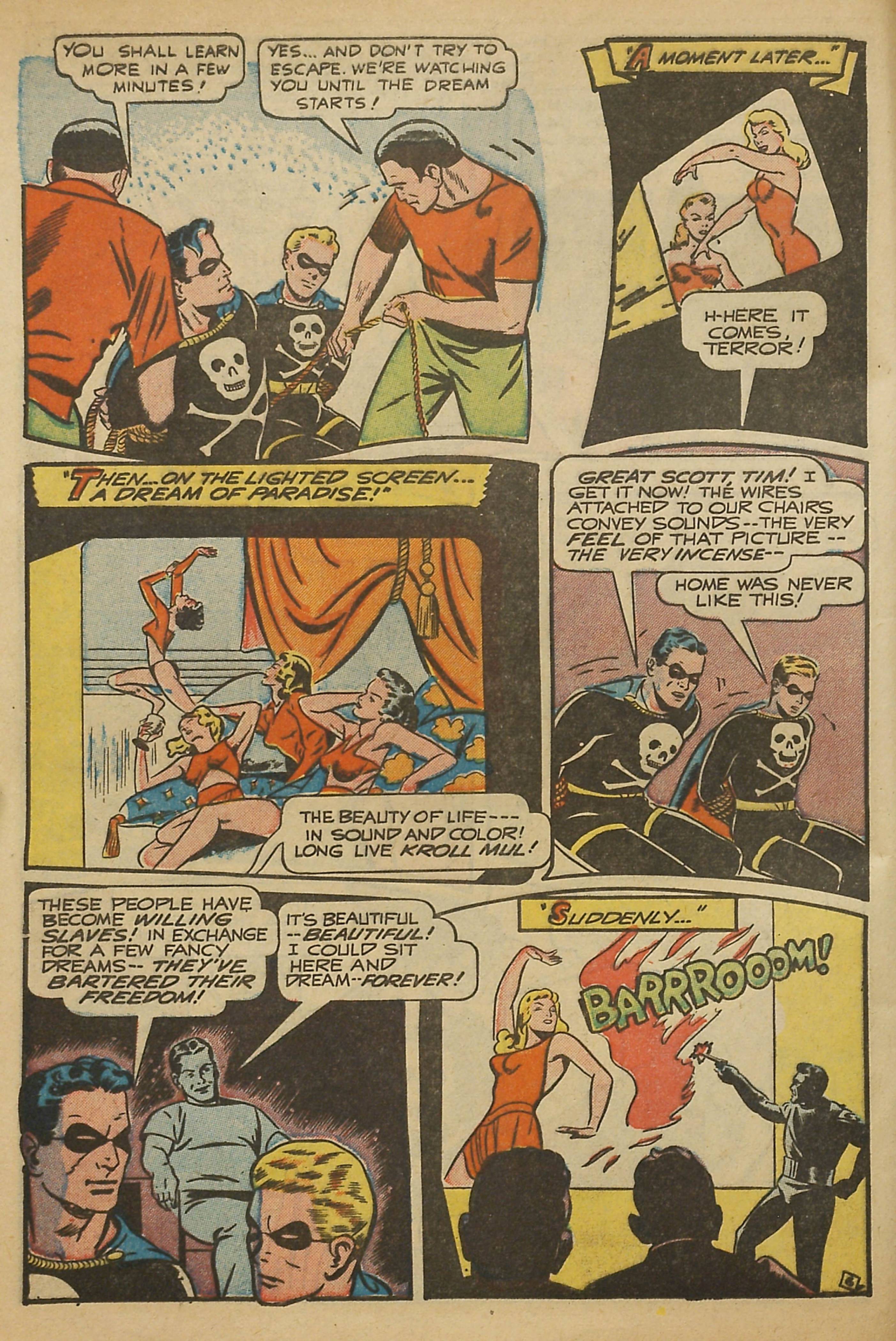 Black Terror, page 8. Black Terror. Public domain in the United States. Intended scans: Digital Comic Museum and Comic Book Plus. https://digitalcomicmuseum.com/