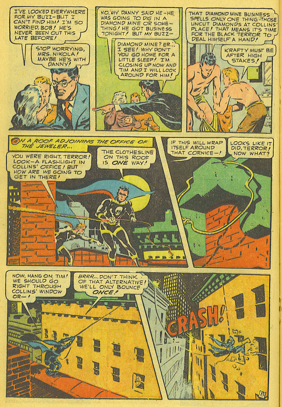 Black Terror, page 19. Black Terror. Public domain in the United States. Intended scans: Digital Comic Museum and Comic Book Plus. https://digitalcomicmuseum.com/