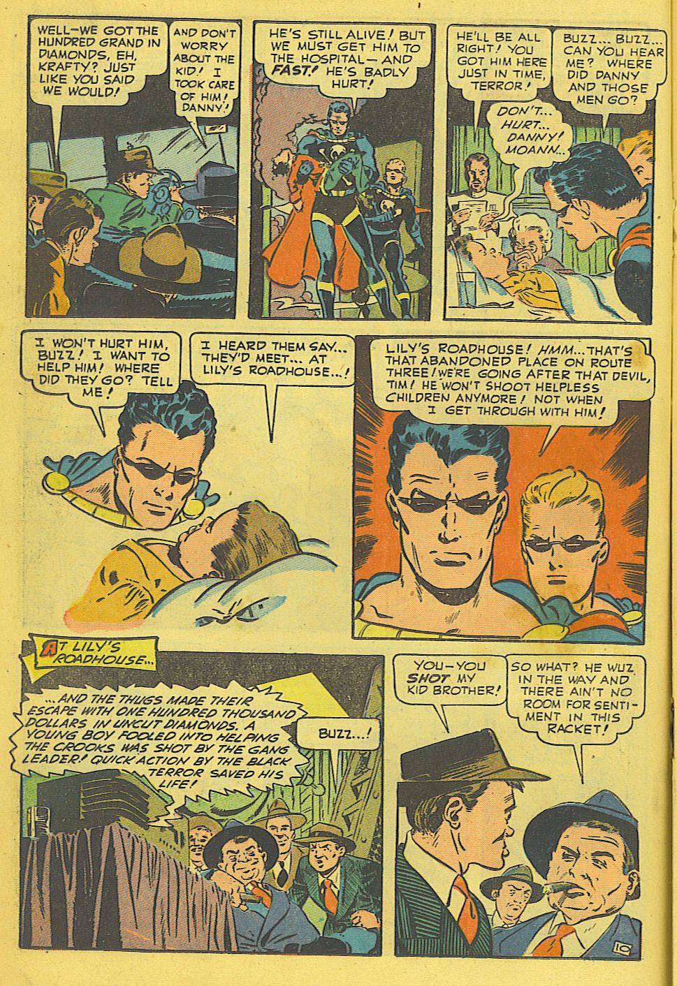 Black Terror, page 21. Black Terror. Public domain in the United States. Intended scans: Digital Comic Museum and Comic Book Plus. https://digitalcomicmuseum.com/