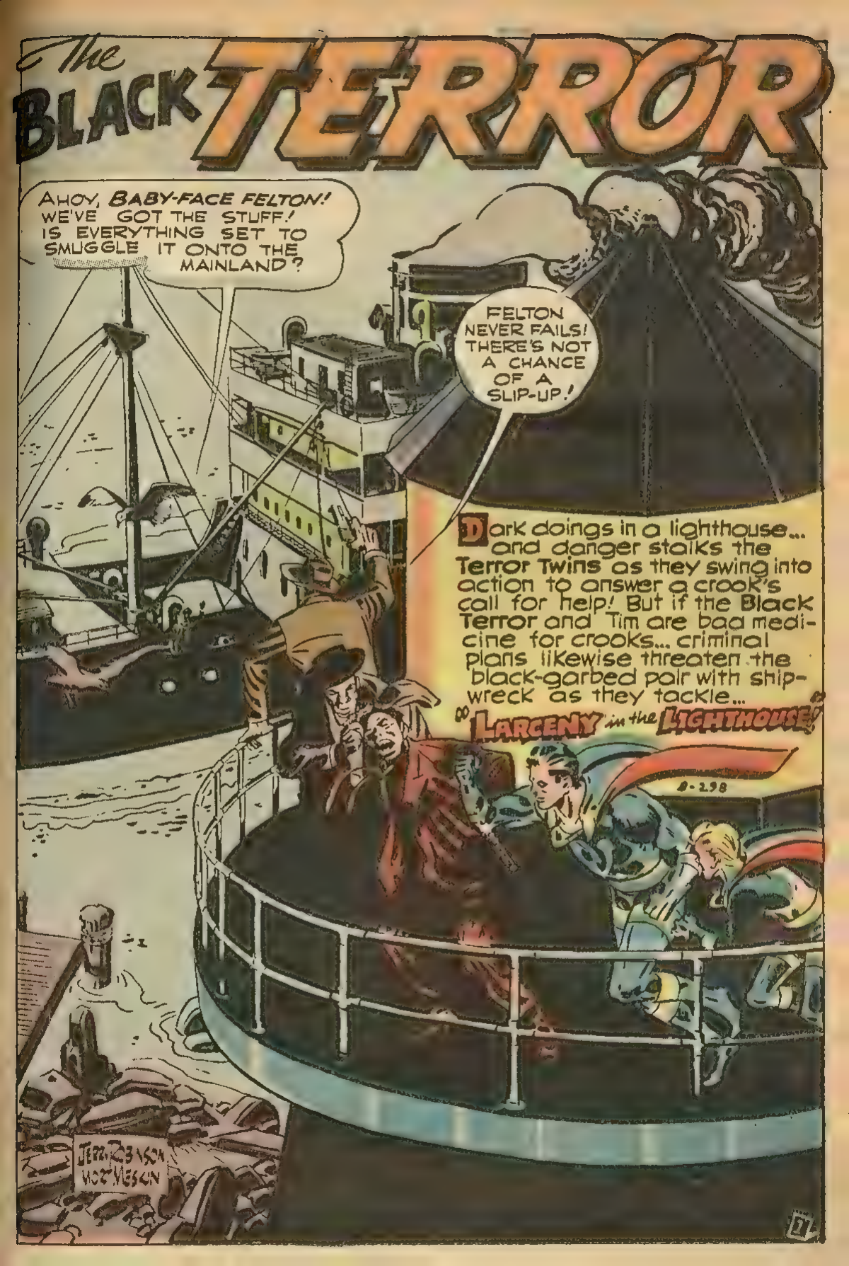 Black Terror, page 29. Black Terror. Public domain in the United States. Intended scans: Digital Comic Museum and Comic Book Plus. https://digitalcomicmuseum.com/