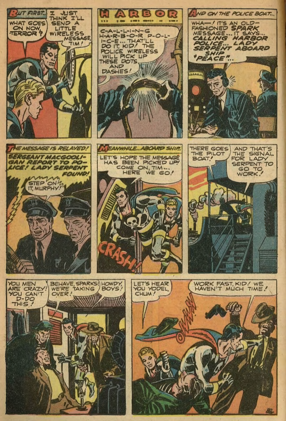 Black Terror, page 8. Black Terror. Public domain in the United States. Intended scans: Digital Comic Museum and Comic Book Plus. https://digitalcomicmuseum.com/