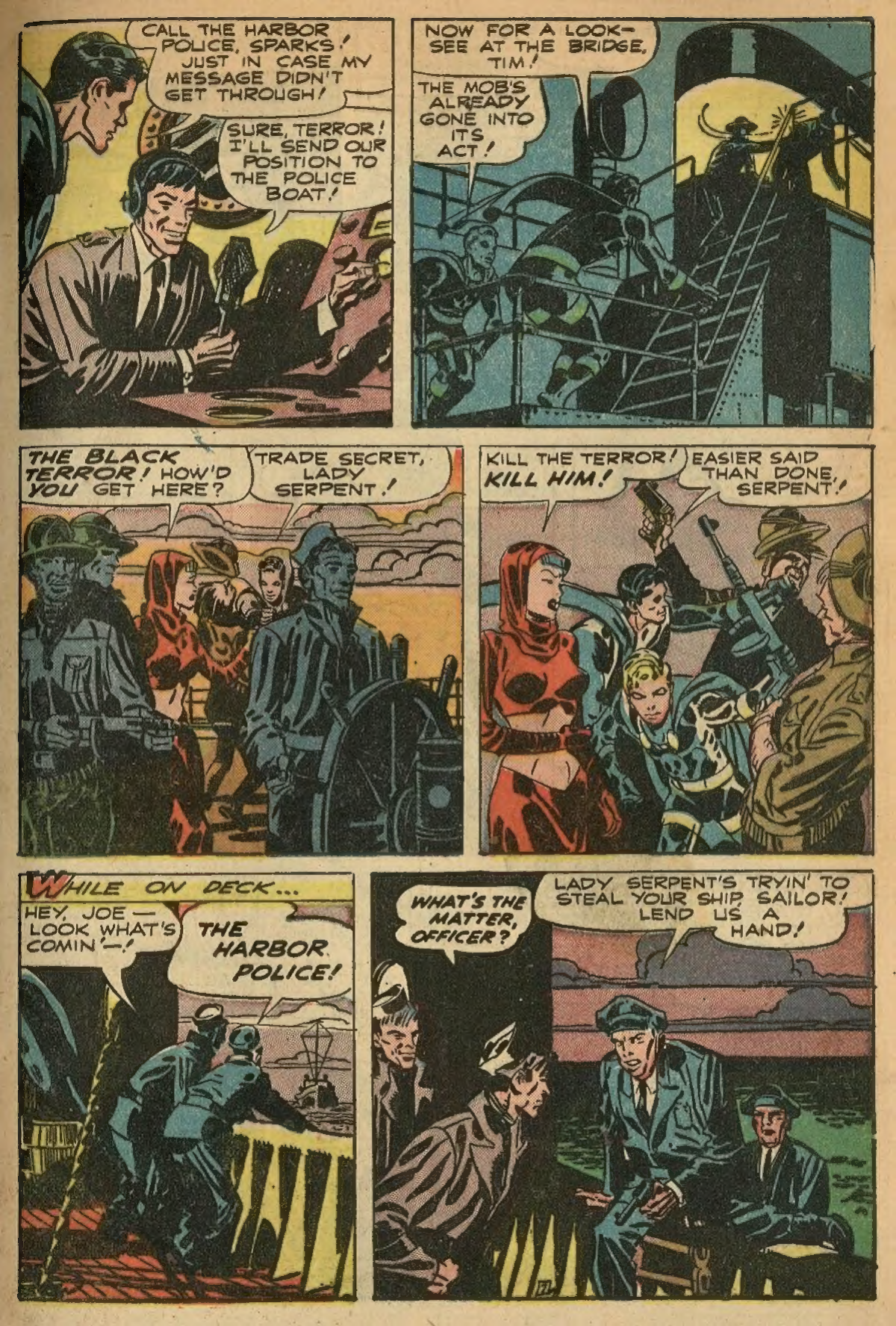 Black Terror, page 9. Black Terror. Public domain in the United States. Intended scans: Digital Comic Museum and Comic Book Plus. https://digitalcomicmuseum.com/