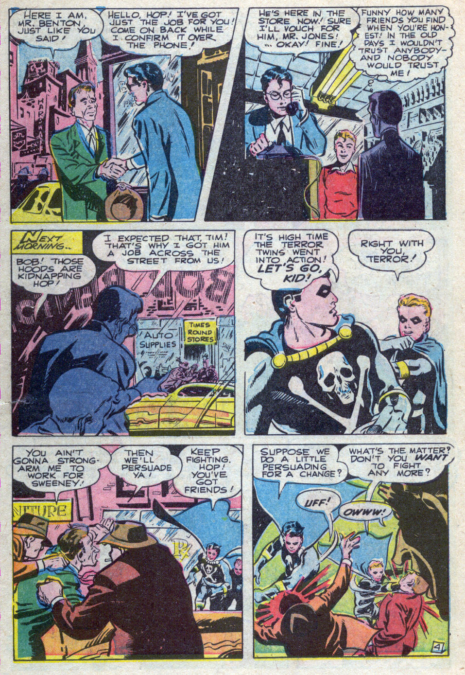 Black Terror, page 26. Black Terror. Public domain in the United States. Intended scans: Digital Comic Museum and Comic Book Plus. https://digitalcomicmuseum.com/
