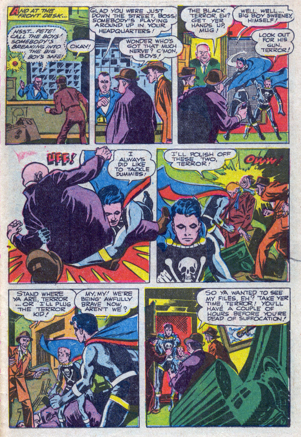 Black Terror, page 29. Black Terror. Public domain in the United States. Intended scans: Digital Comic Museum and Comic Book Plus. https://digitalcomicmuseum.com/