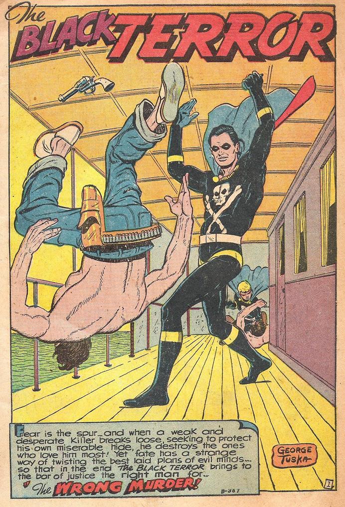 Black Terror, page 2. Black Terror. Public domain in the United States. Intended scans: Digital Comic Museum and Comic Book Plus. https://digitalcomicmuseum.com/