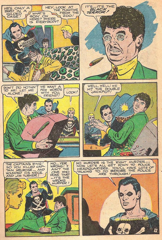 Black Terror, page 10. Black Terror. Public domain in the United States. Intended scans: Digital Comic Museum and Comic Book Plus. https://digitalcomicmuseum.com/