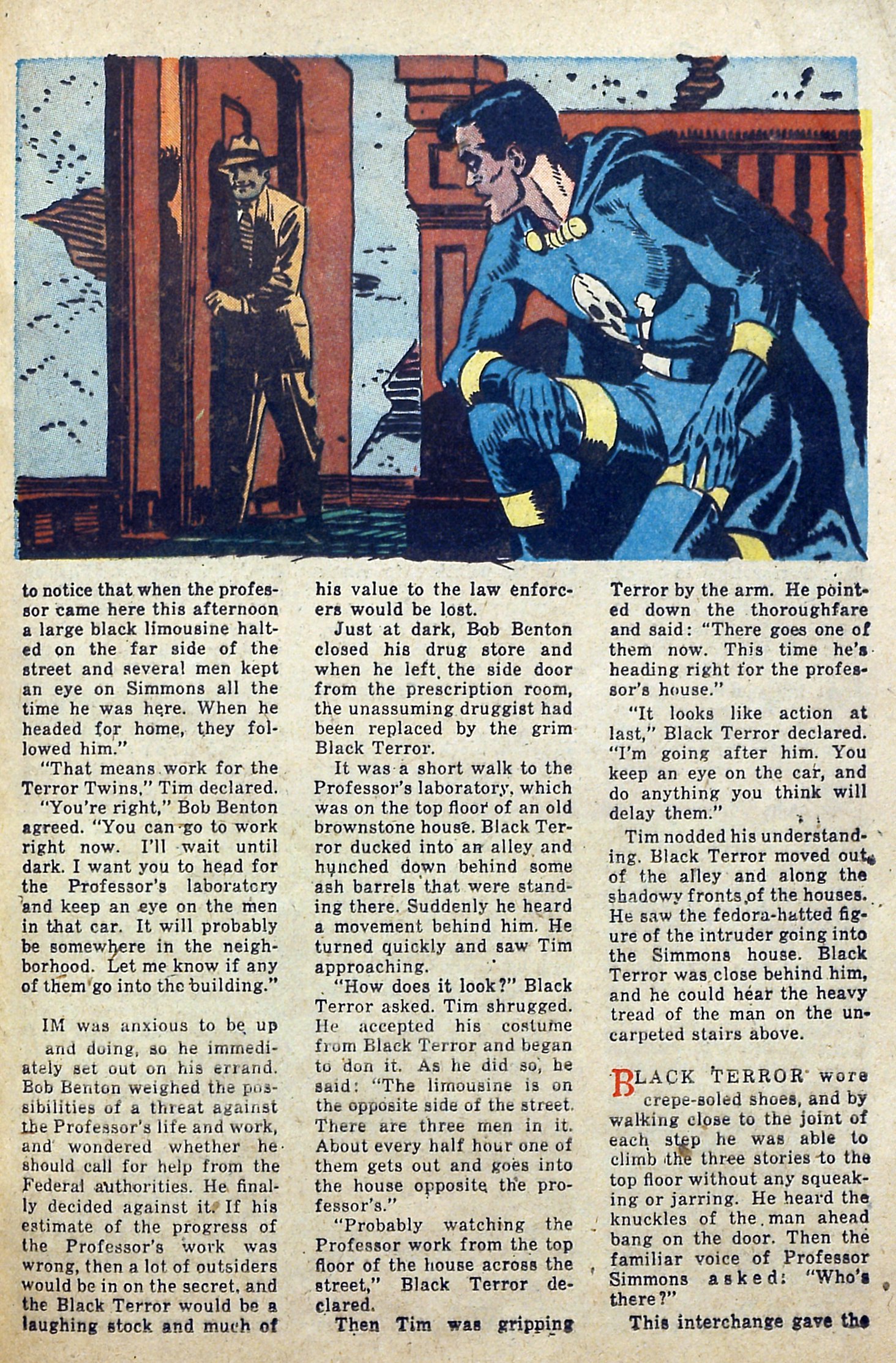 Black Terror, page 25. Black Terror. Public domain in the United States. Intended scans: Digital Comic Museum and Comic Book Plus. https://digitalcomicmuseum.com/