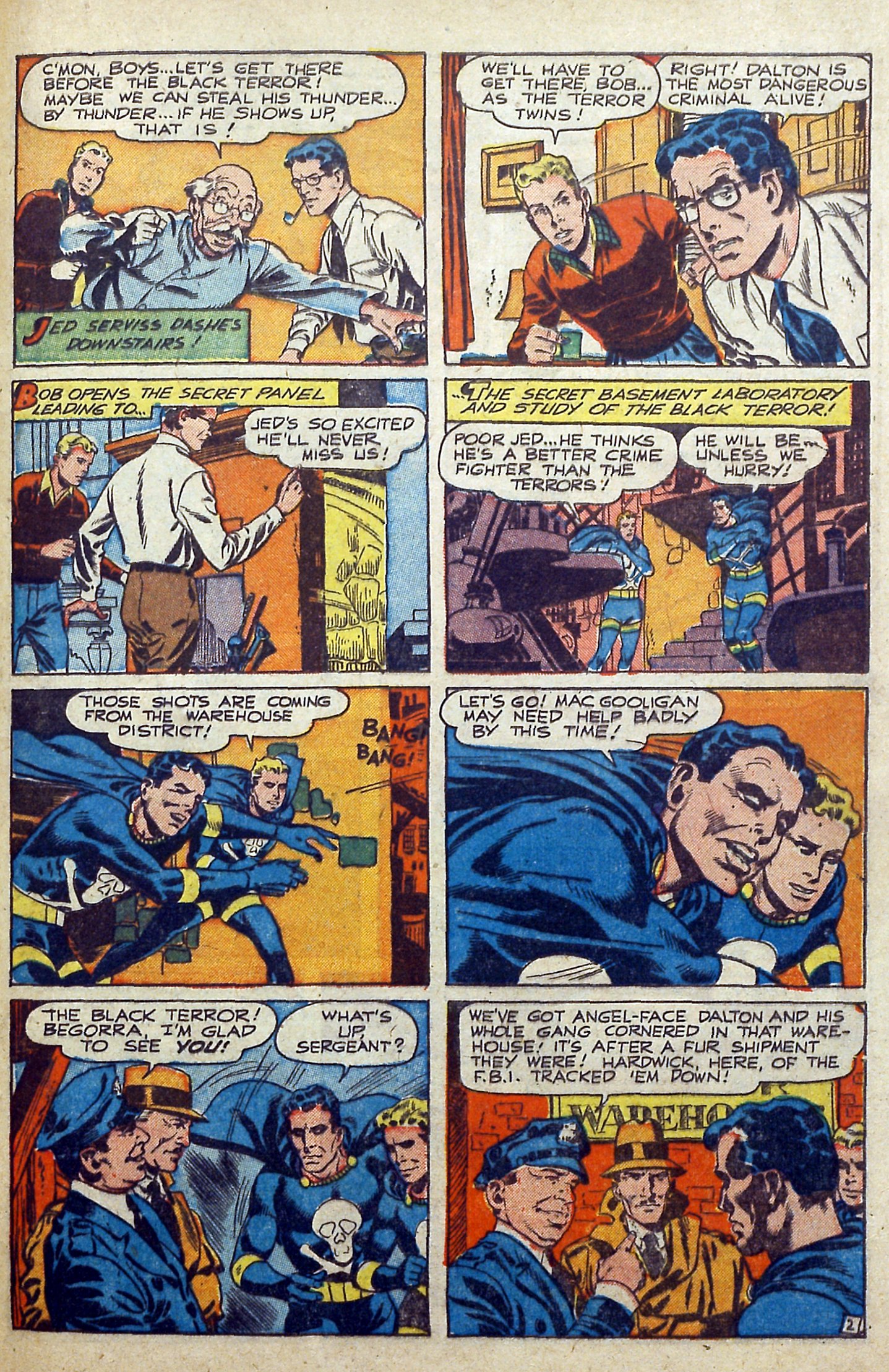 Black Terror, page 29. Black Terror. Public domain in the United States. Intended scans: Digital Comic Museum and Comic Book Plus. https://digitalcomicmuseum.com/