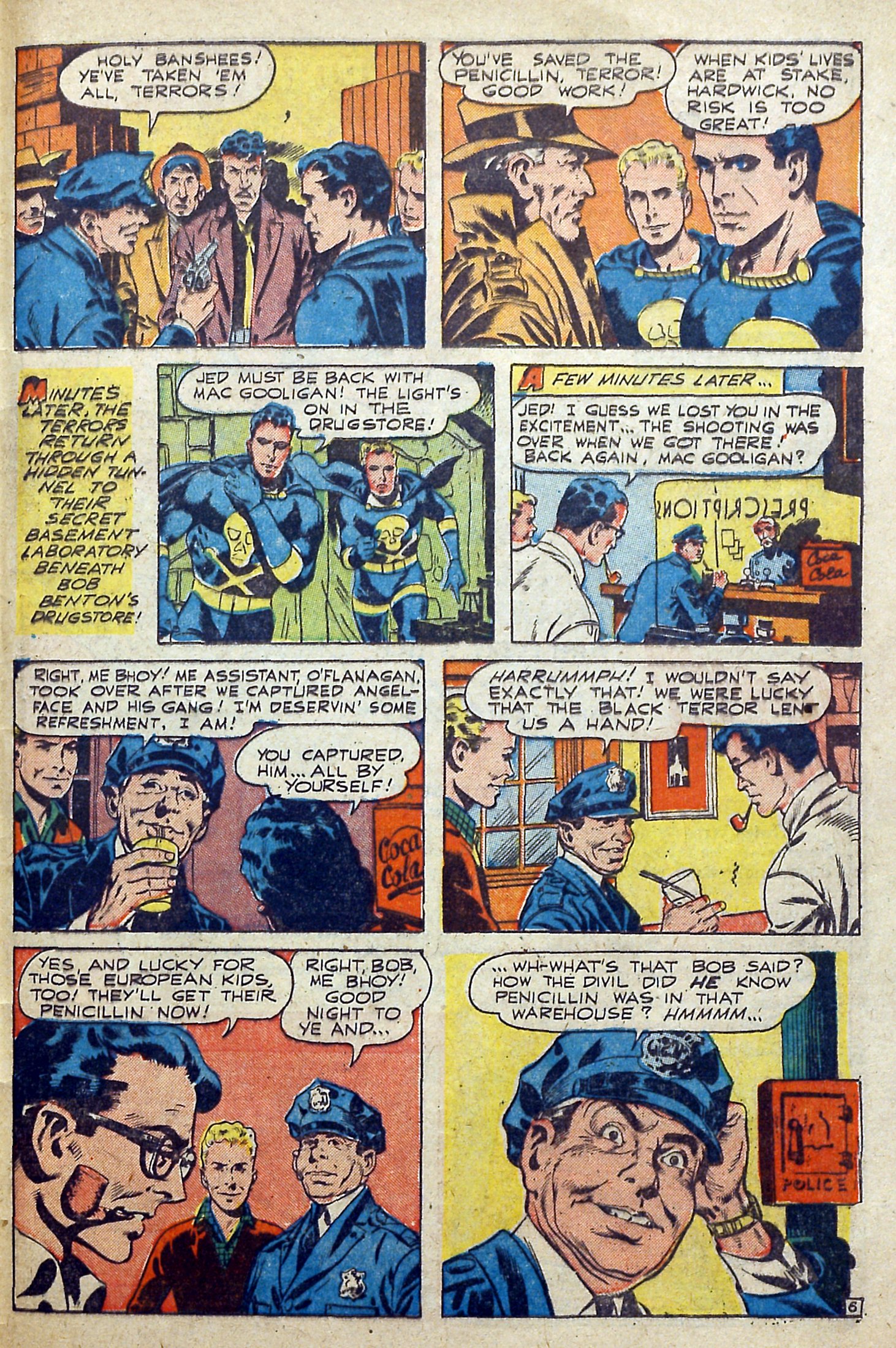 Black Terror, page 33. Black Terror. Public domain in the United States. Intended scans: Digital Comic Museum and Comic Book Plus. https://digitalcomicmuseum.com/