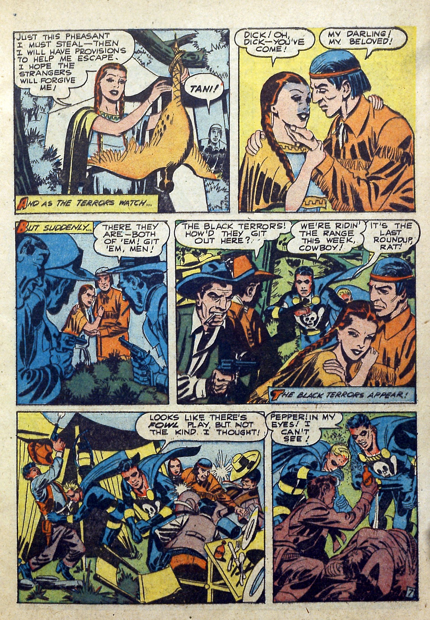 Black Terror, page 9. Black Terror. Public domain in the United States. Intended scans: Digital Comic Museum and Comic Book Plus. https://digitalcomicmuseum.com/