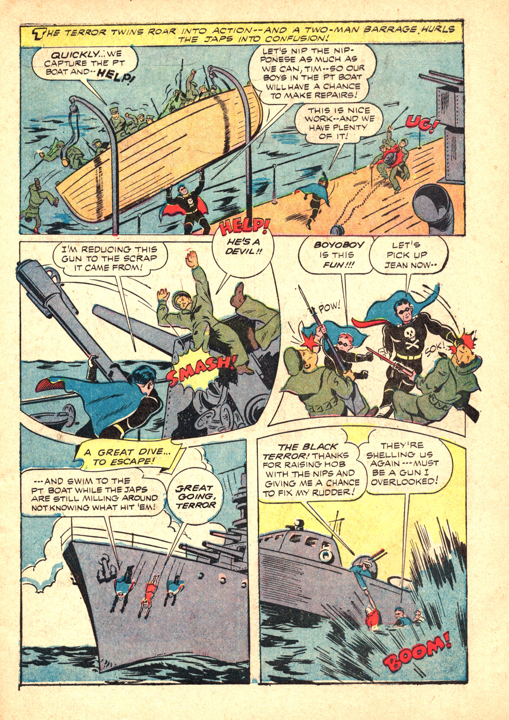 Black Terror, page 11. Black Terror. Public domain in the United States. Intended scans: Digital Comic Museum and Comic Book Plus. https://digitalcomicmuseum.com/
