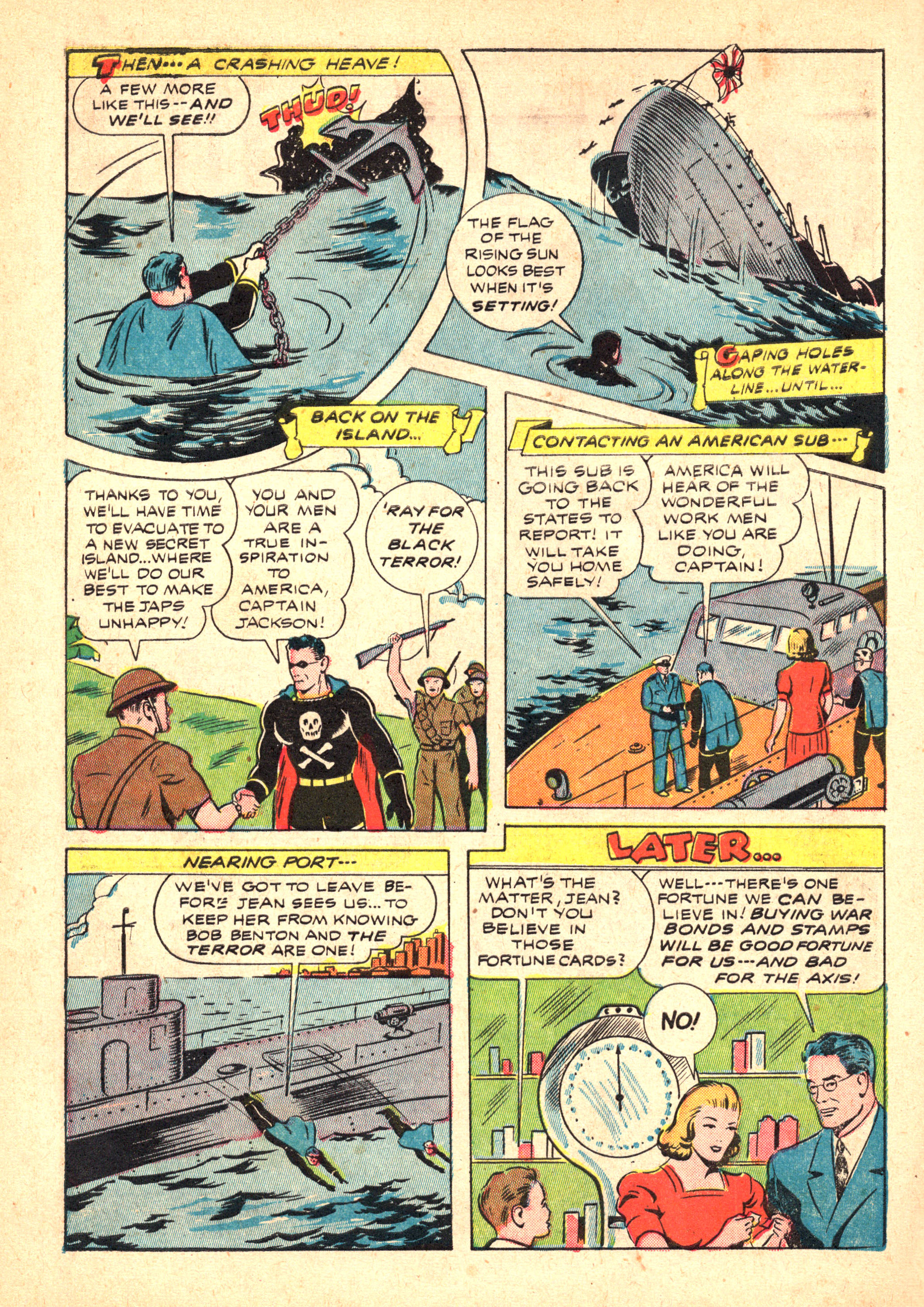 Black Terror, page 16. Black Terror. Public domain in the United States. Intended scans: Digital Comic Museum and Comic Book Plus. https://digitalcomicmuseum.com/