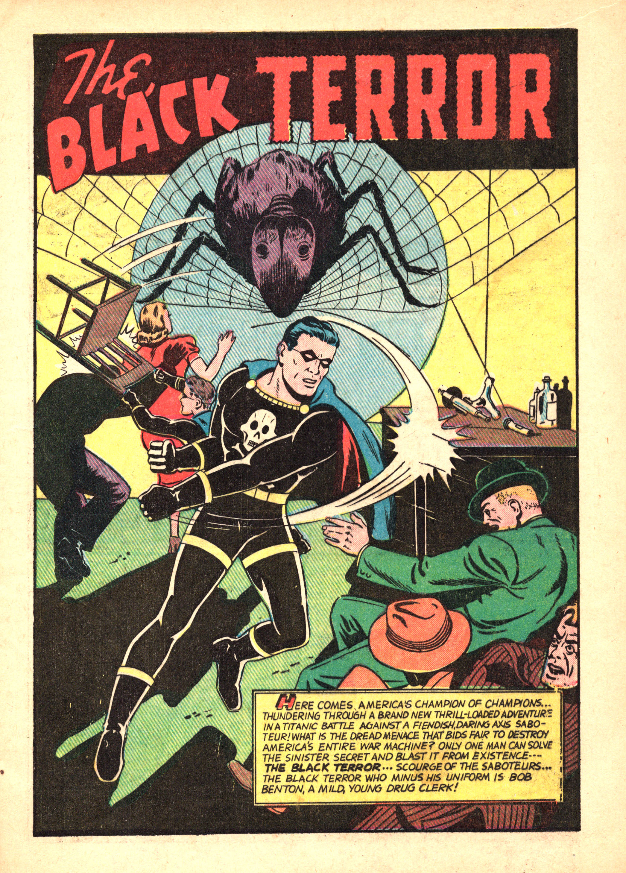 Black Terror, page 17. Black Terror. Public domain in the United States. Intended scans: Digital Comic Museum and Comic Book Plus. https://digitalcomicmuseum.com/