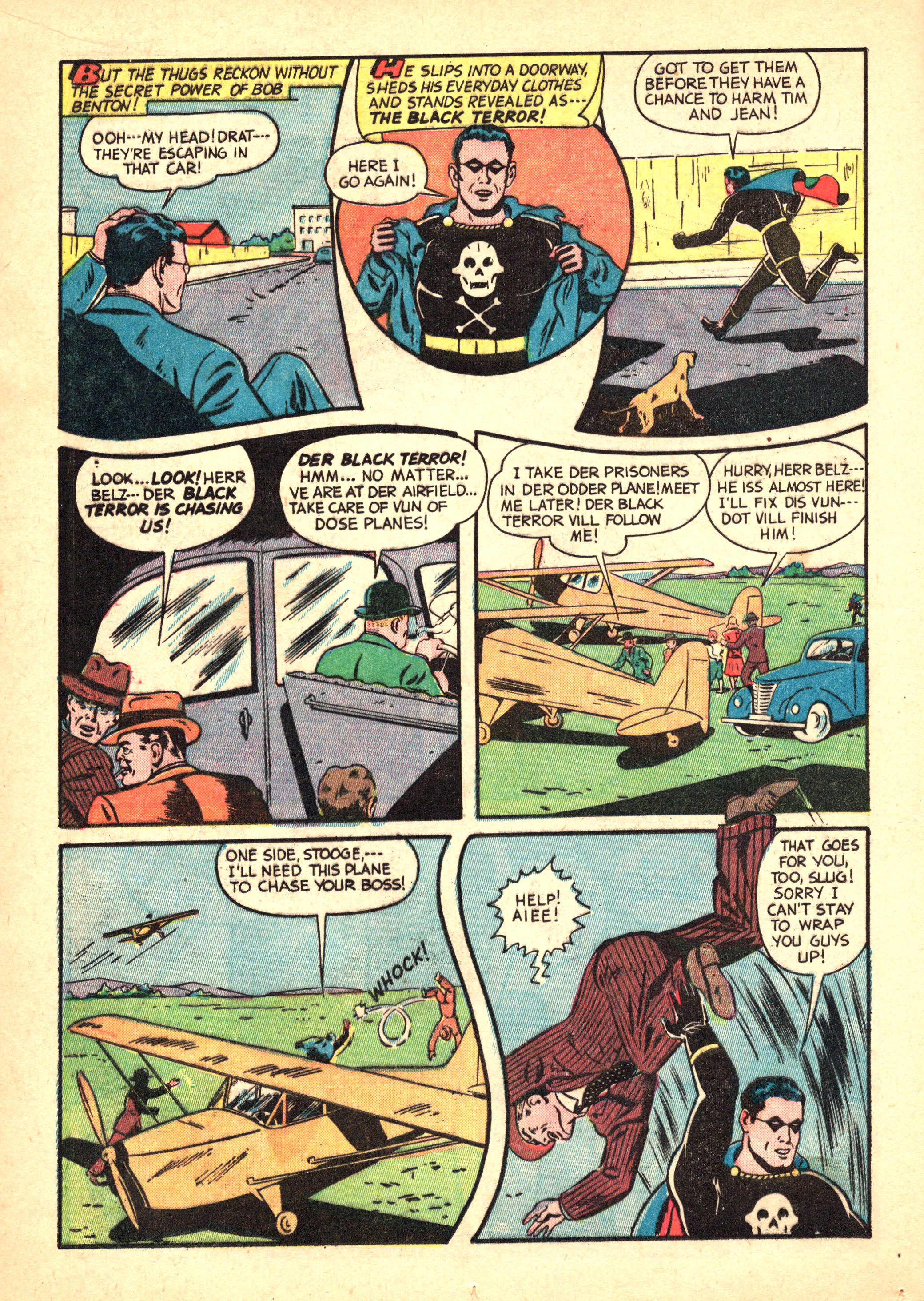 Black Terror, page 20. Black Terror. Public domain in the United States. Intended scans: Digital Comic Museum and Comic Book Plus. https://digitalcomicmuseum.com/