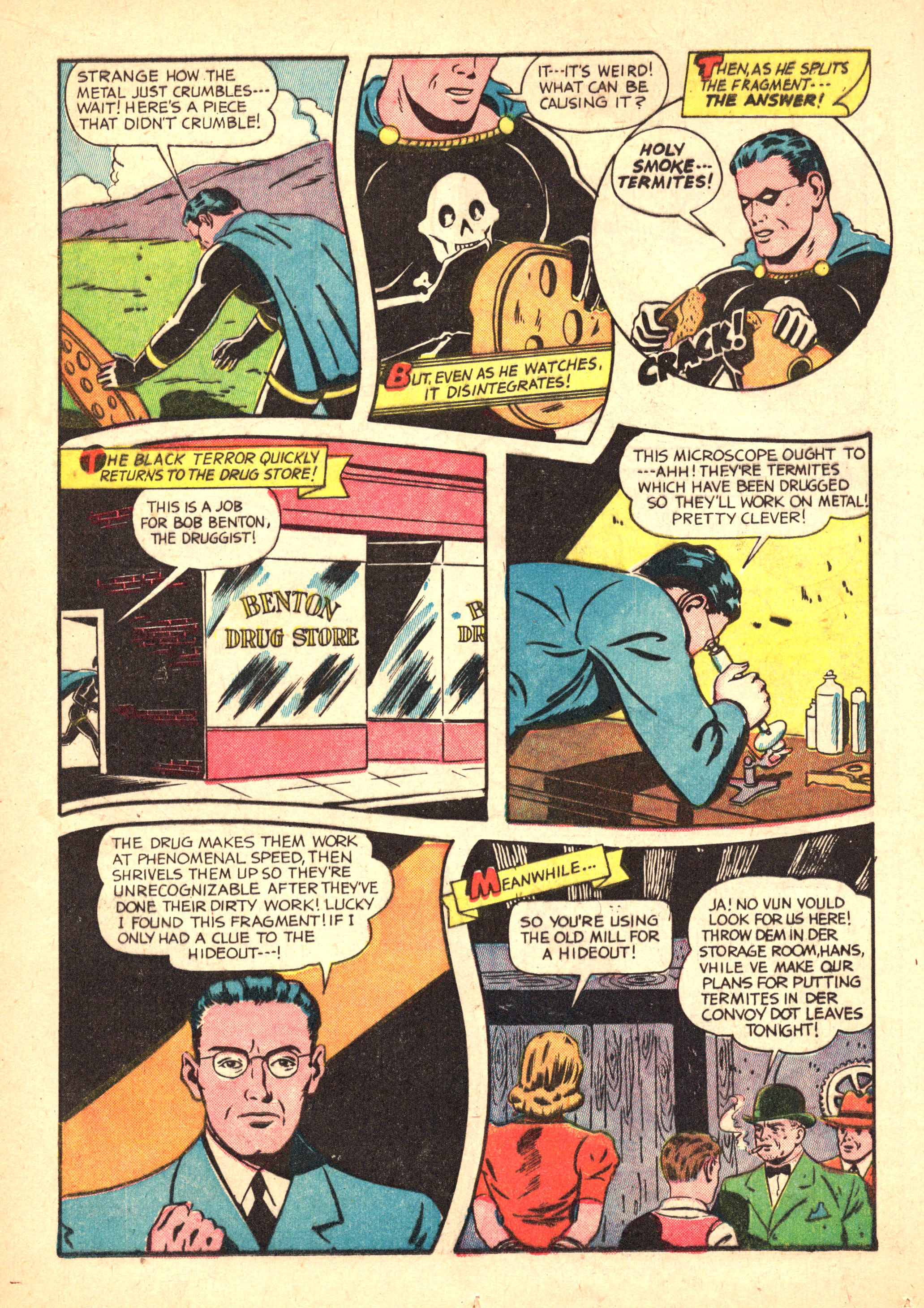 Black Terror, page 22. Black Terror. Public domain in the United States. Intended scans: Digital Comic Museum and Comic Book Plus. https://digitalcomicmuseum.com/