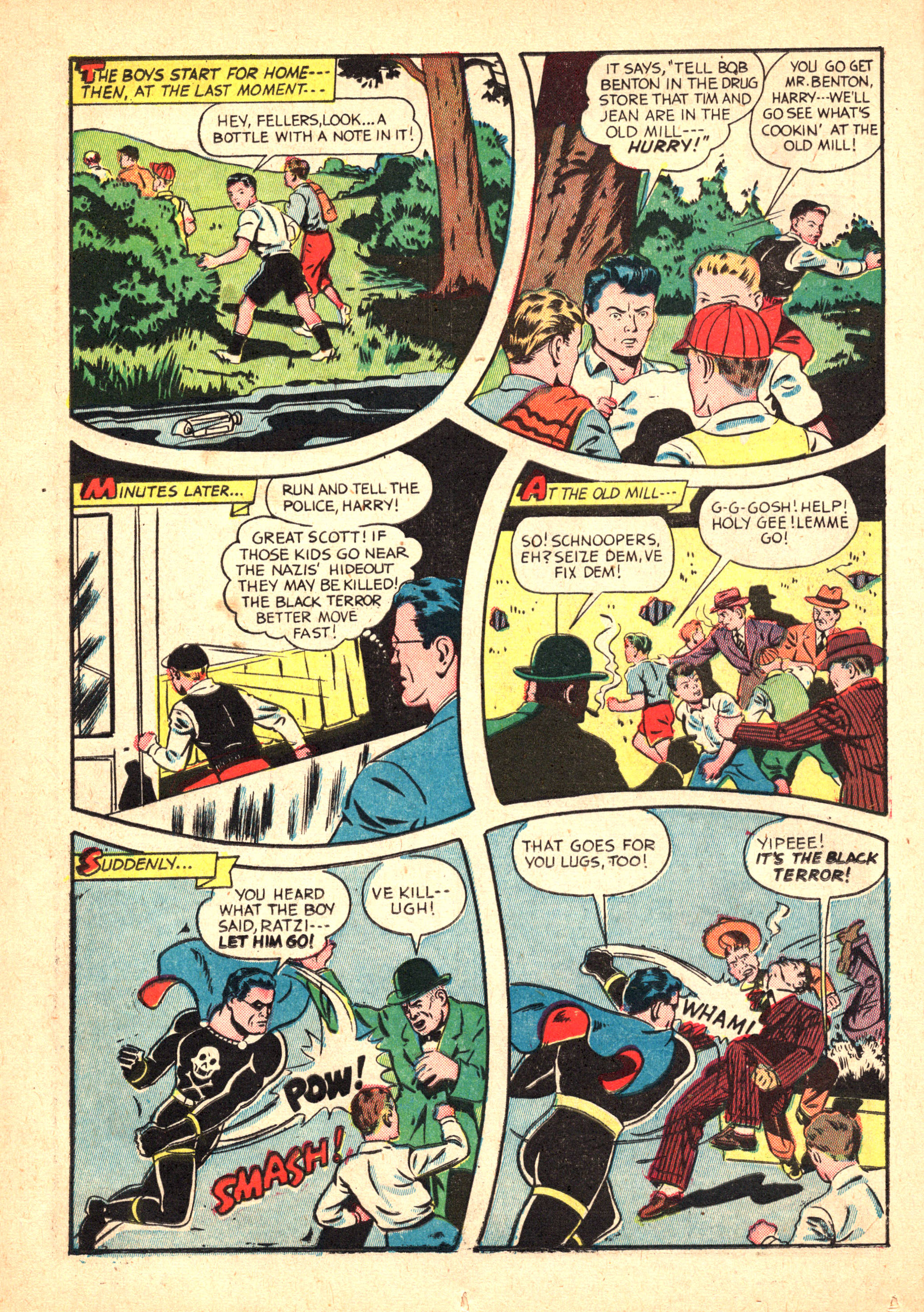 Black Terror, page 24. Black Terror. Public domain in the United States. Intended scans: Digital Comic Museum and Comic Book Plus. https://digitalcomicmuseum.com/