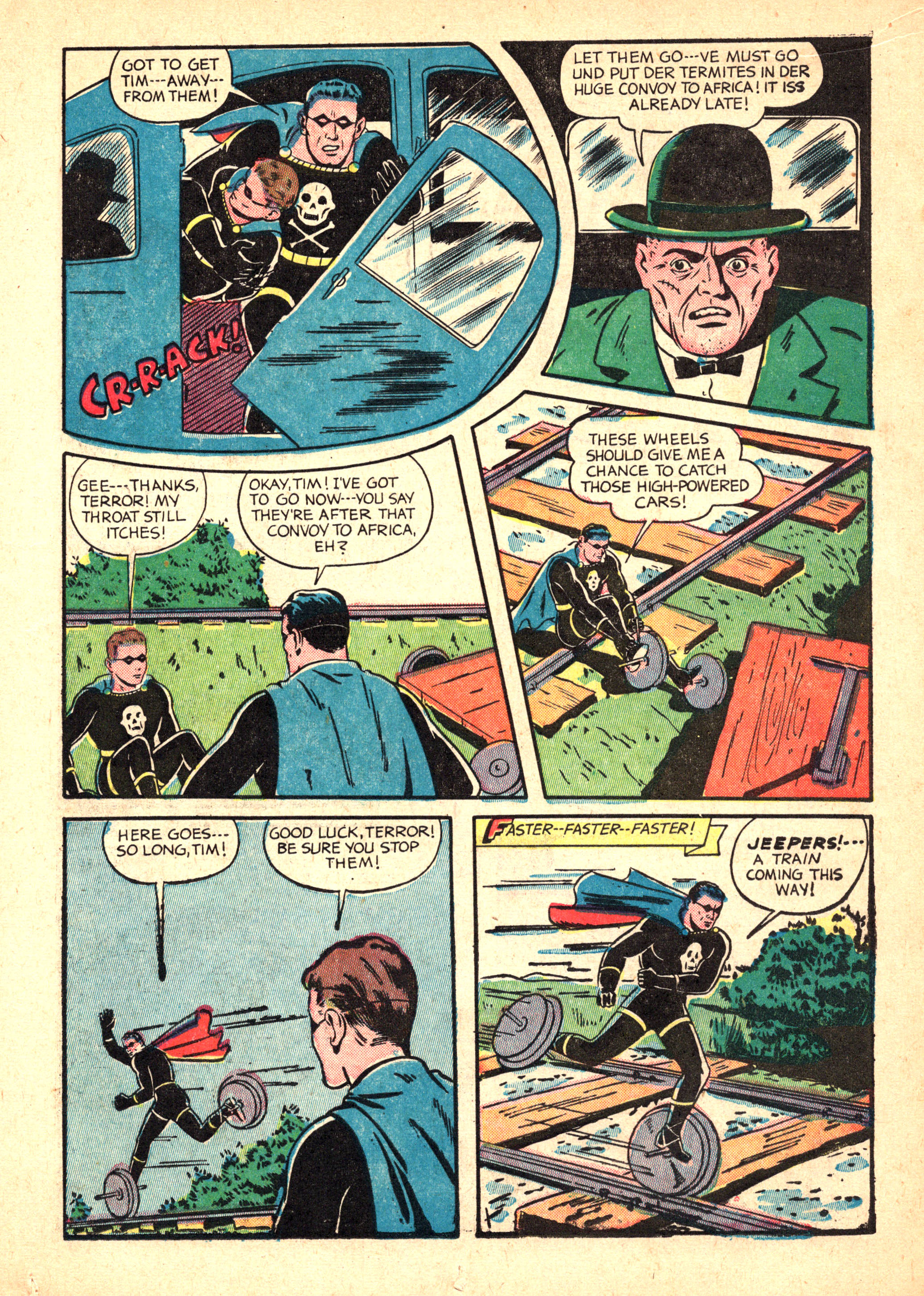 Black Terror, page 27. Black Terror. Public domain in the United States. Intended scans: Digital Comic Museum and Comic Book Plus. https://digitalcomicmuseum.com/