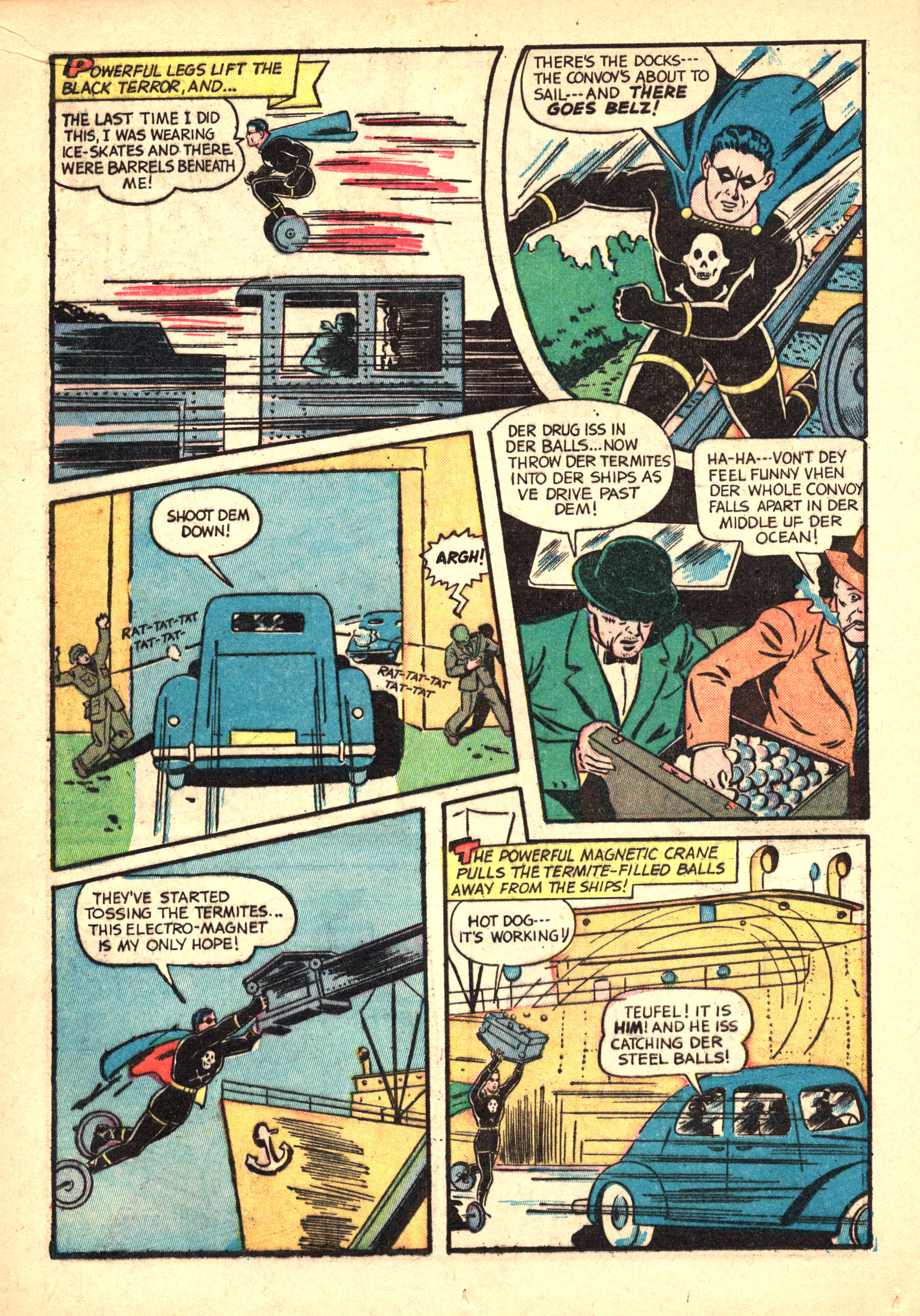 Black Terror, page 28. Black Terror. Public domain in the United States. Intended scans: Digital Comic Museum and Comic Book Plus. https://digitalcomicmuseum.com/