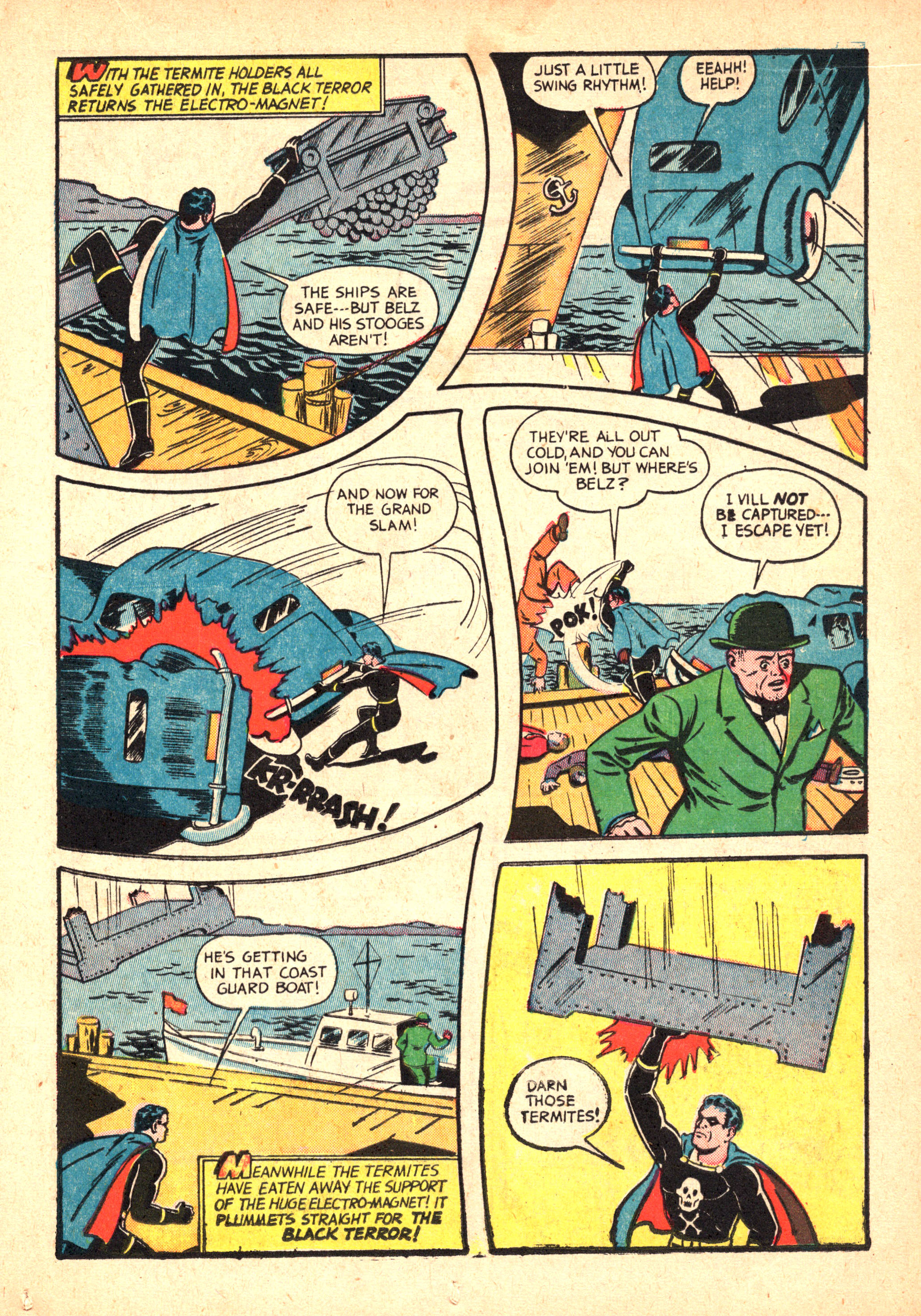 Black Terror, page 29. Black Terror. Public domain in the United States. Intended scans: Digital Comic Museum and Comic Book Plus. https://digitalcomicmuseum.com/