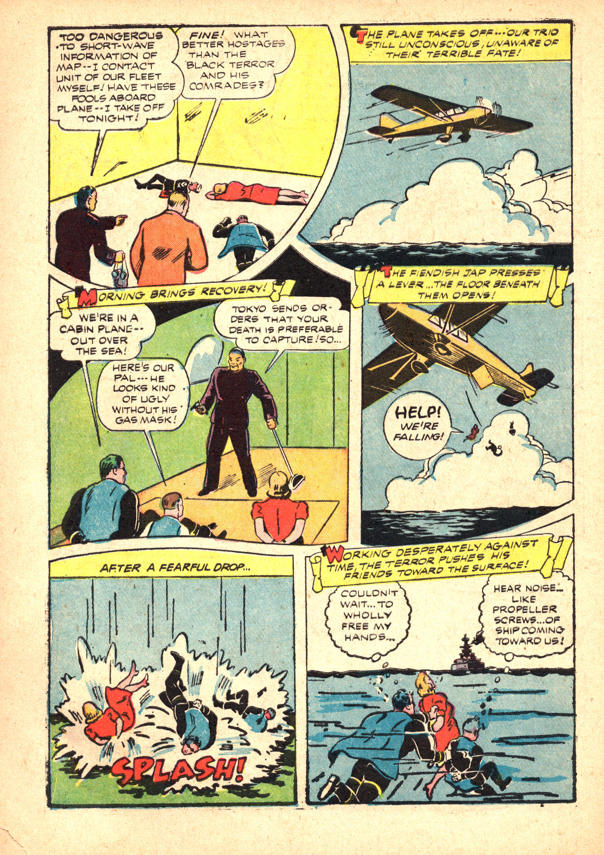 Black Terror, page 8. Black Terror. Public domain in the United States. Intended scans: Digital Comic Museum and Comic Book Plus. https://digitalcomicmuseum.com/