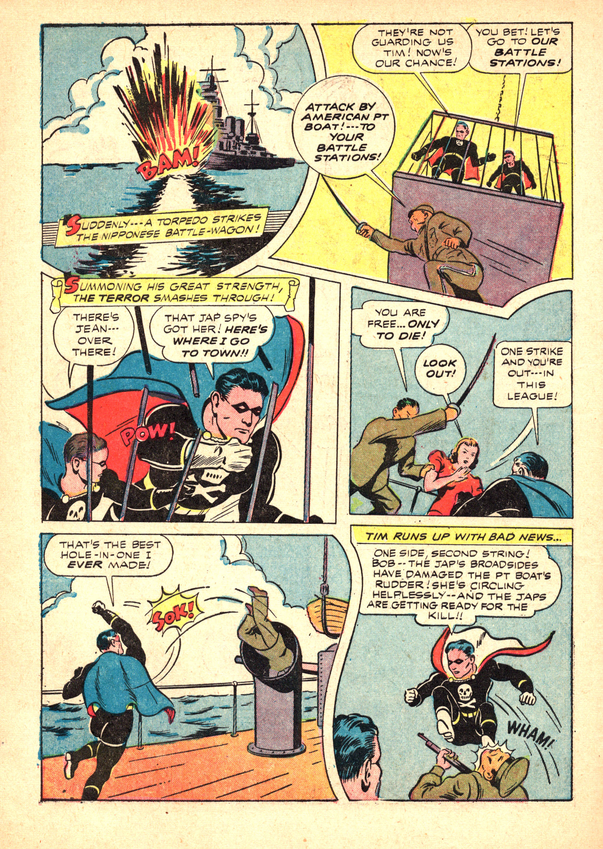 Black Terror, page 10. Black Terror. Public domain in the United States. Intended scans: Digital Comic Museum and Comic Book Plus. https://digitalcomicmuseum.com/