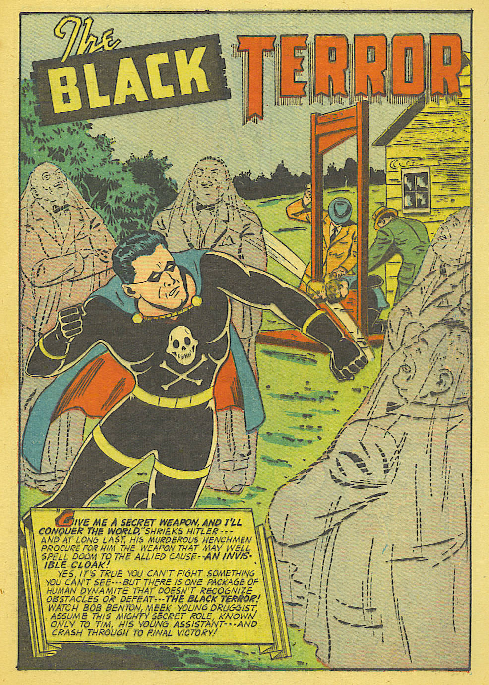 Black Terror, page 16. Black Terror. Public domain in the United States. Intended scans: Digital Comic Museum and Comic Book Plus. https://digitalcomicmuseum.com/