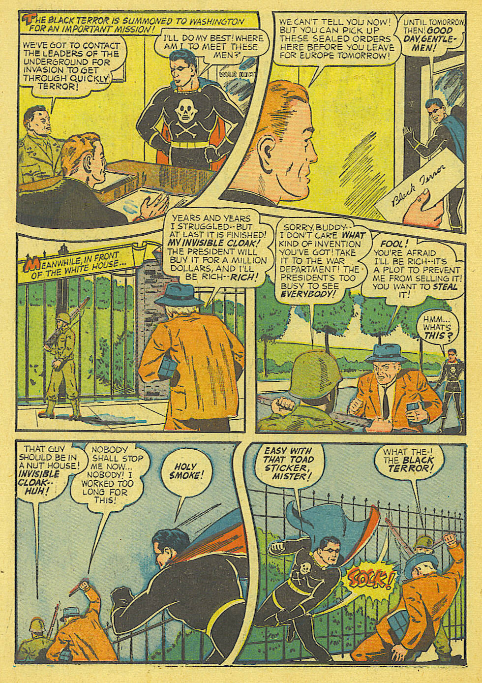 Black Terror, page 17. Black Terror. Public domain in the United States. Intended scans: Digital Comic Museum and Comic Book Plus. https://digitalcomicmuseum.com/