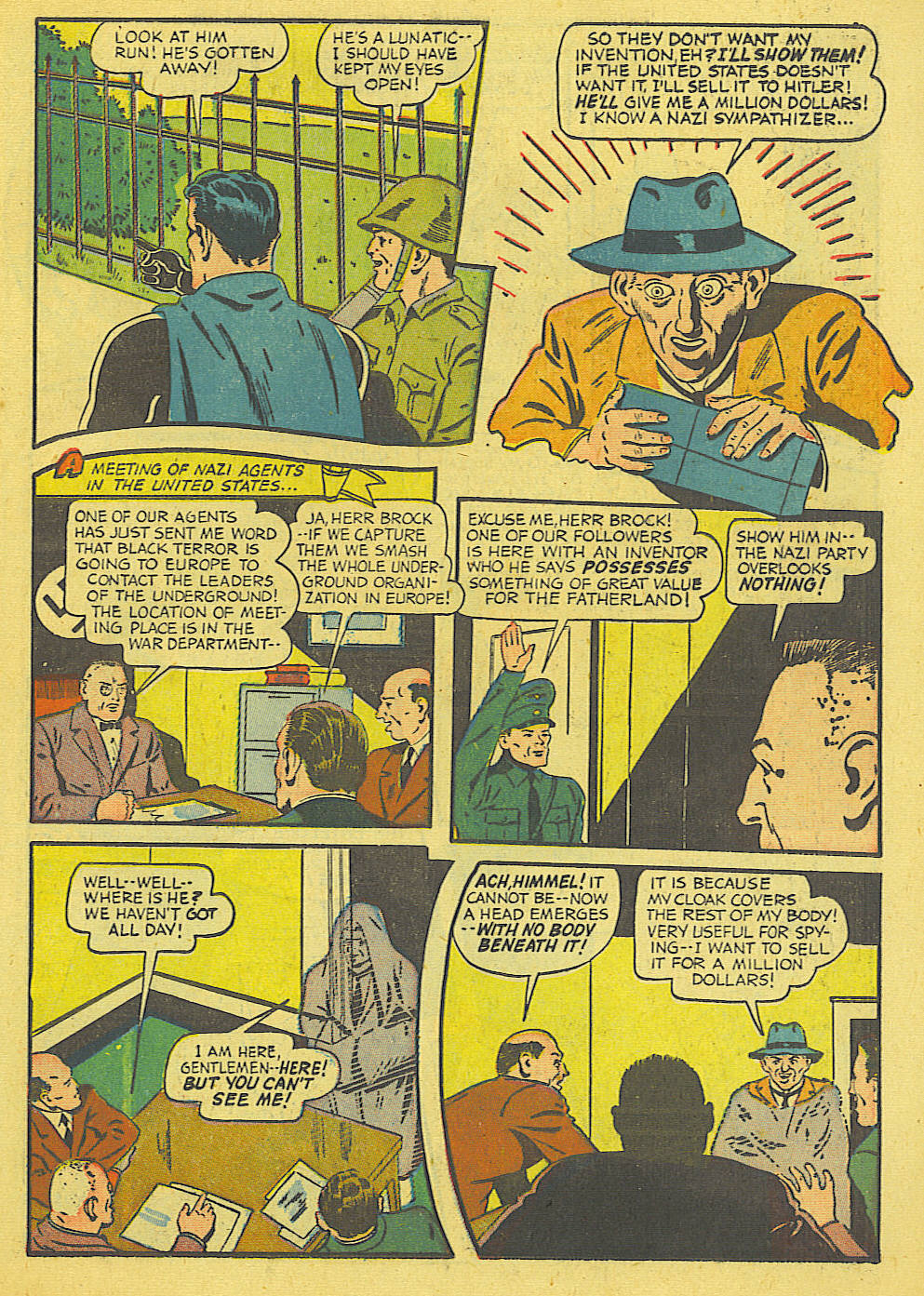 Black Terror, page 18. Black Terror. Public domain in the United States. Intended scans: Digital Comic Museum and Comic Book Plus. https://digitalcomicmuseum.com/