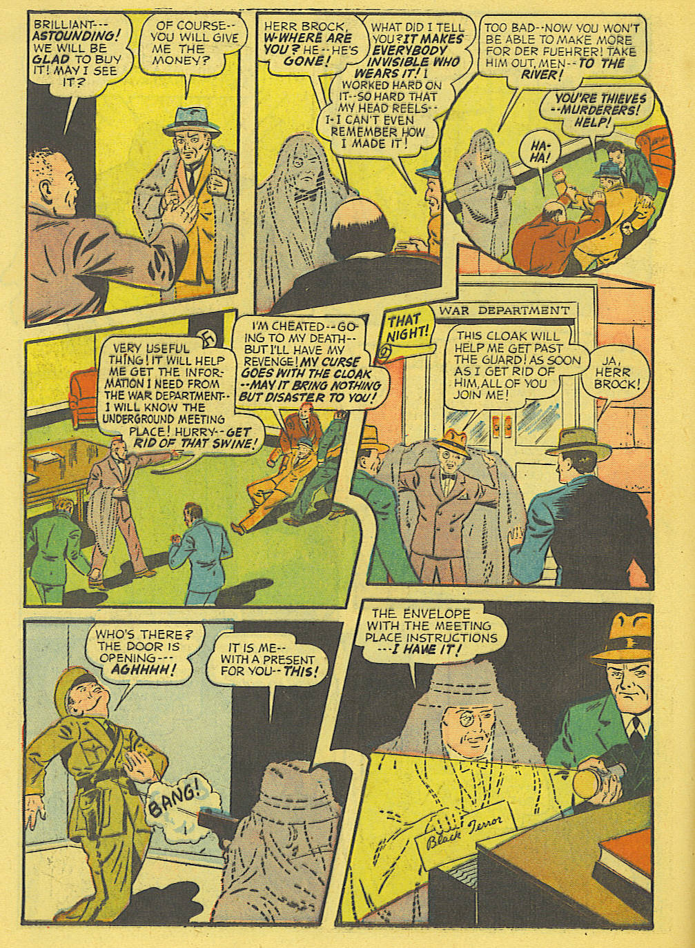 Black Terror, page 19. Black Terror. Public domain in the United States. Intended scans: Digital Comic Museum and Comic Book Plus. https://digitalcomicmuseum.com/