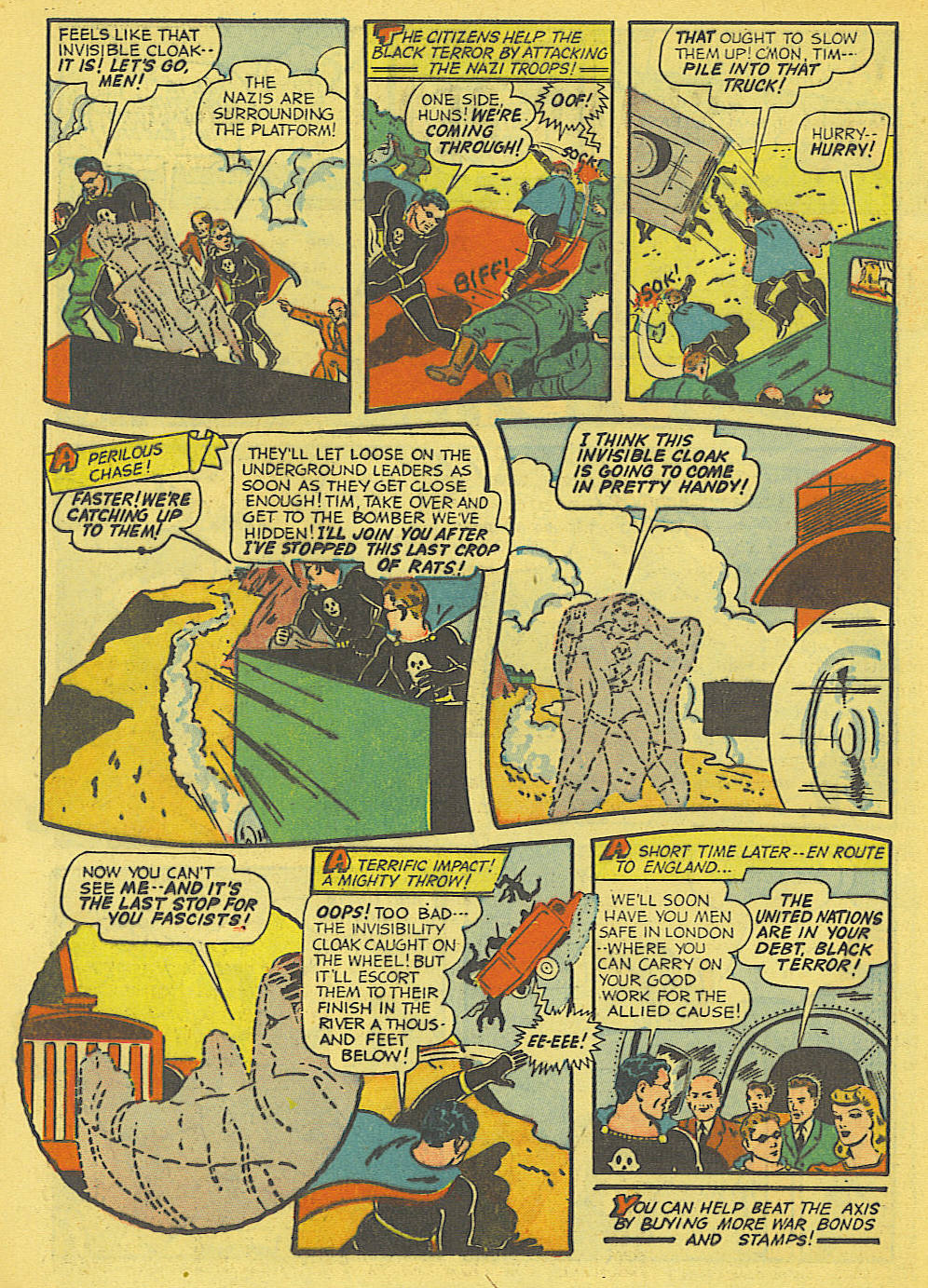 Black Terror, page 27. Black Terror. Public domain in the United States. Intended scans: Digital Comic Museum and Comic Book Plus. https://digitalcomicmuseum.com/