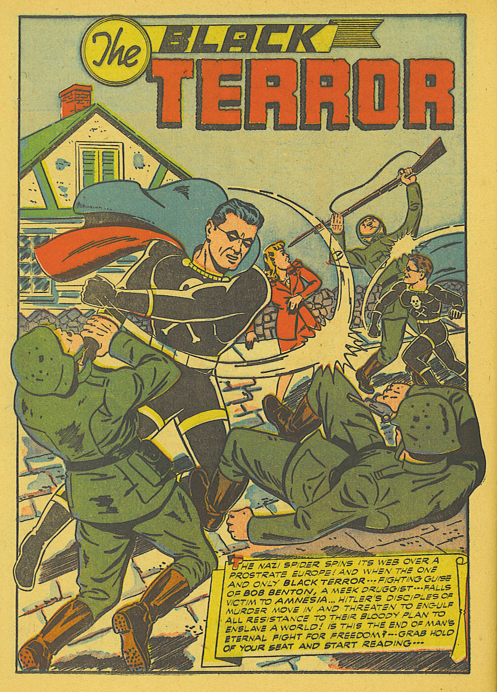 Black Terror, page 28. Black Terror. Public domain in the United States. Intended scans: Digital Comic Museum and Comic Book Plus. https://digitalcomicmuseum.com/