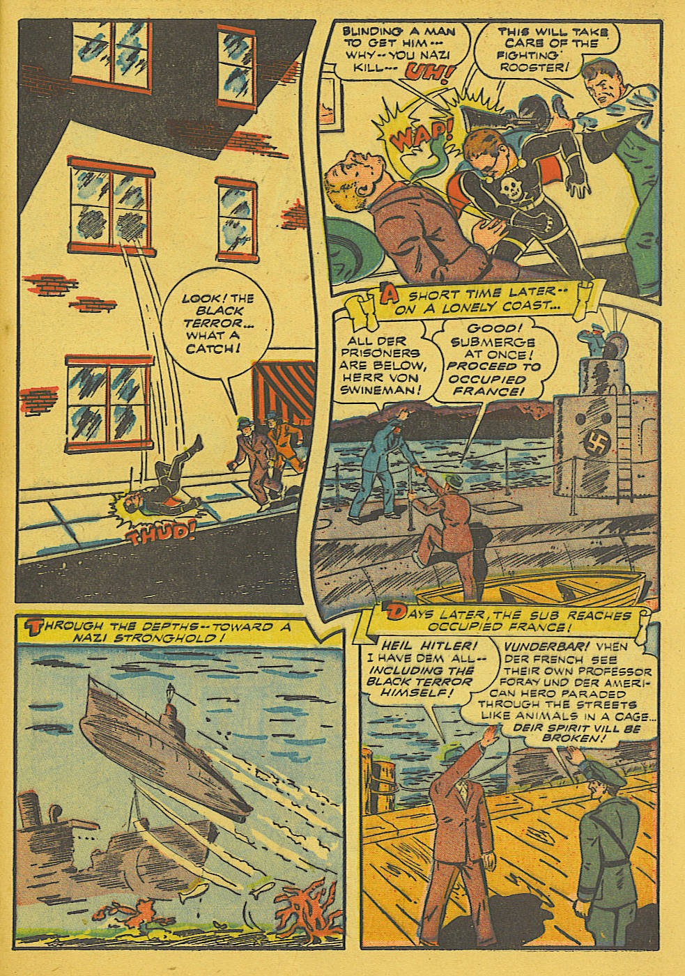 Black Terror, page 35. Black Terror. Public domain in the United States. Intended scans: Digital Comic Museum and Comic Book Plus. https://digitalcomicmuseum.com/