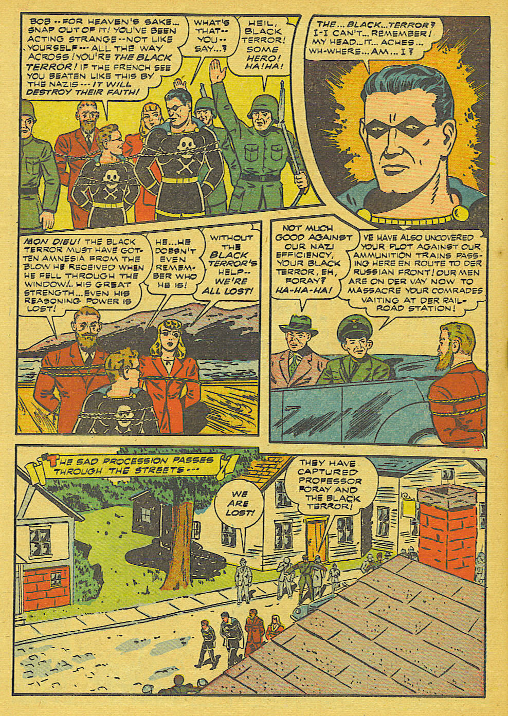 Black Terror, page 36. Black Terror. Public domain in the United States. Intended scans: Digital Comic Museum and Comic Book Plus. https://digitalcomicmuseum.com/