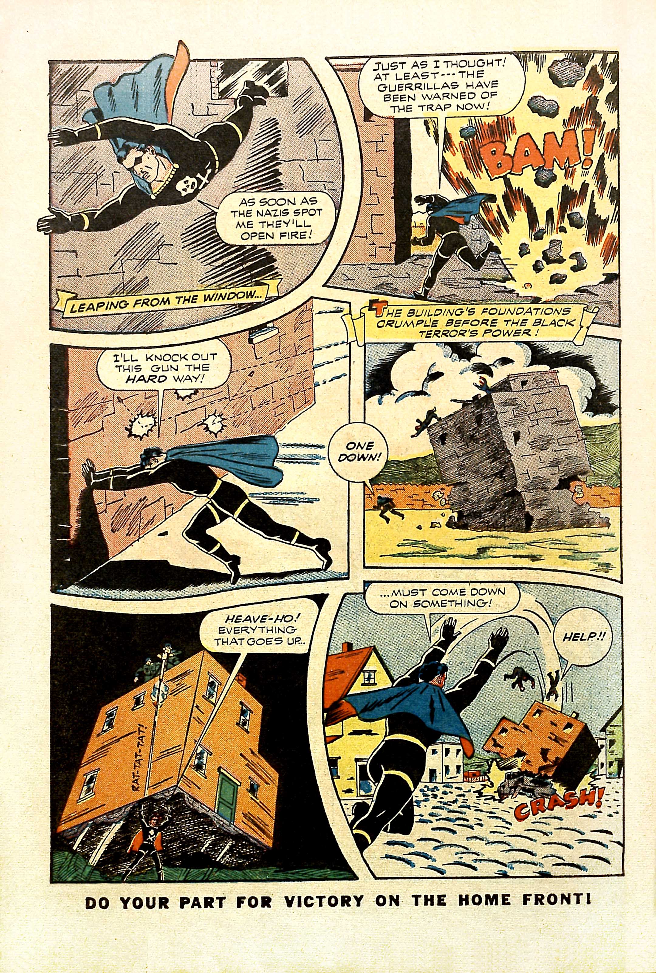 Black Terror, page 12. Black Terror. Public domain in the United States. Intended scans: Digital Comic Museum and Comic Book Plus. https://digitalcomicmuseum.com/