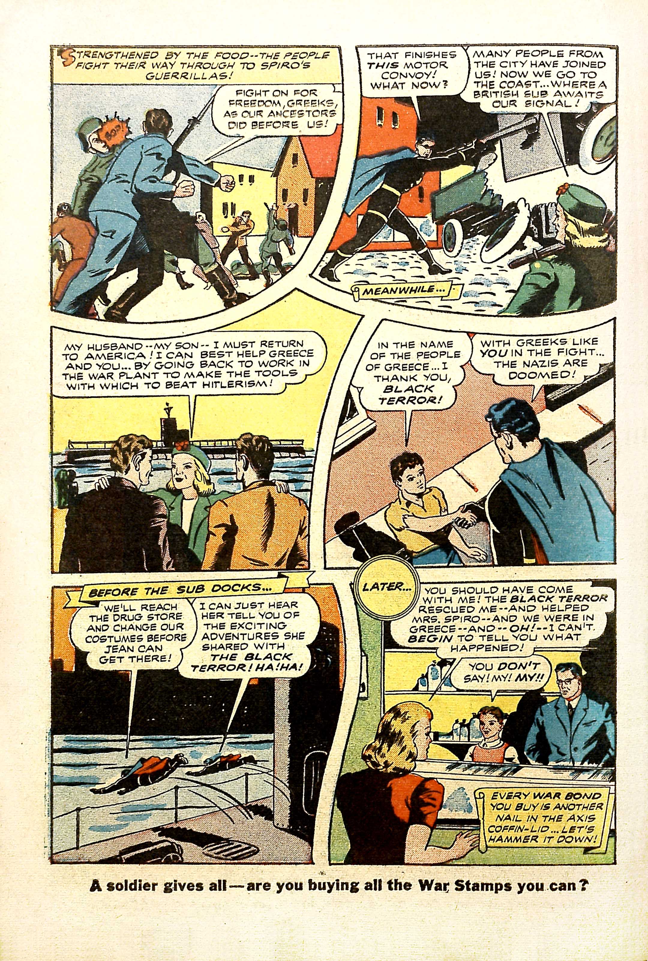 Black Terror, page 14. Black Terror. Public domain in the United States. Intended scans: Digital Comic Museum and Comic Book Plus. https://digitalcomicmuseum.com/