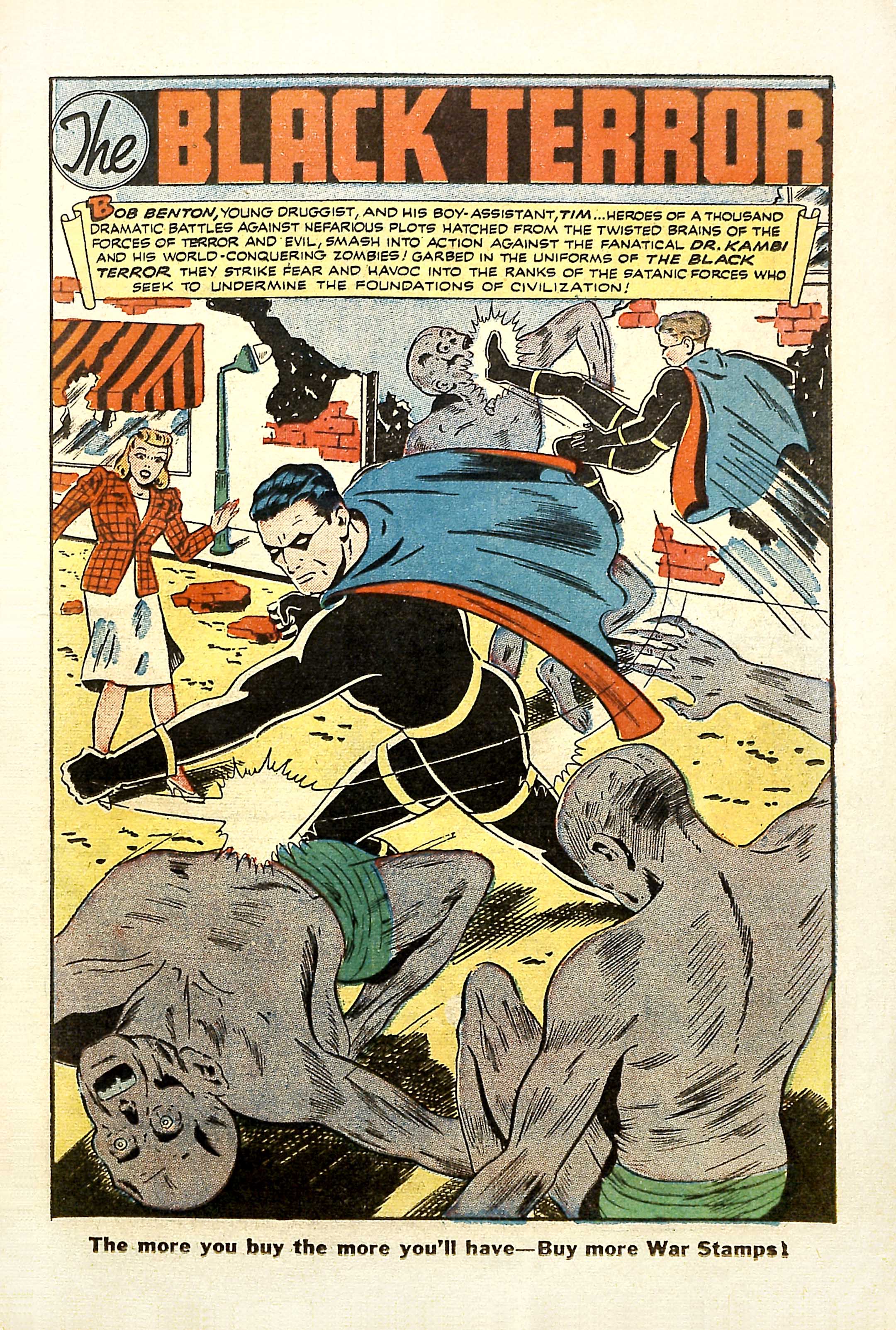 Black Terror, page 15. Black Terror. Public domain in the United States. Intended scans: Digital Comic Museum and Comic Book Plus. https://digitalcomicmuseum.com/